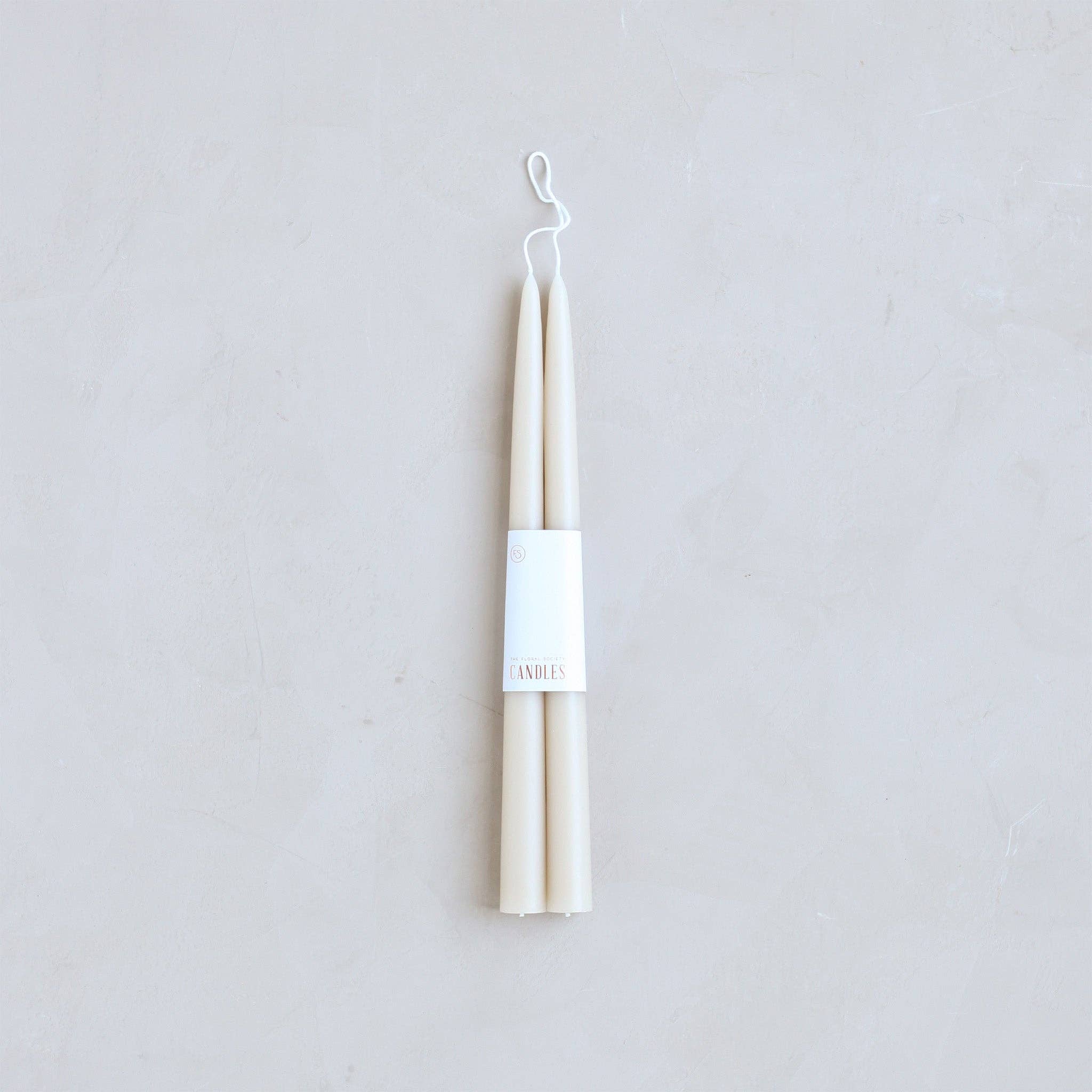 The Floral Society - 12" Original Dipped Taper Candles: Citrine