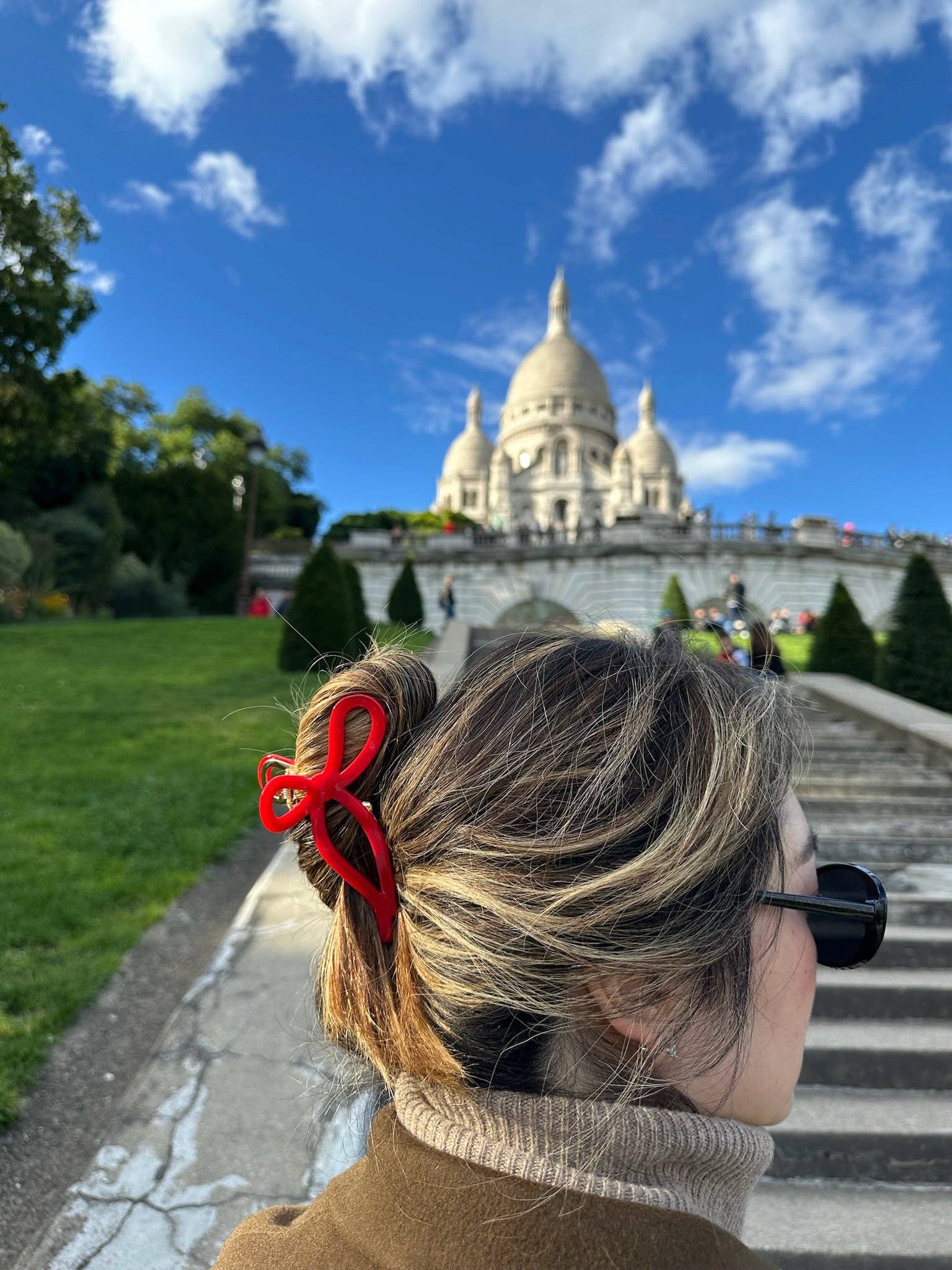 Solar Eclipse - Ballet Bow Acetate Claw Clip | Eco-Friendly: Red