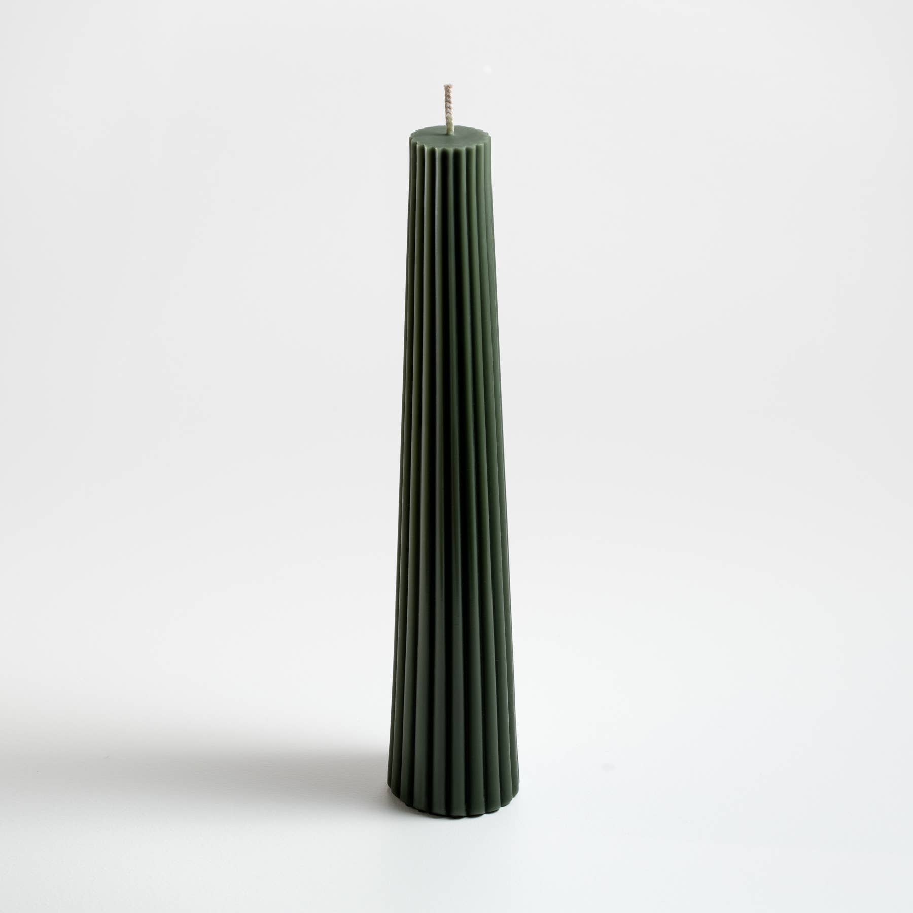 Fluted Pillar Candle - Bamboo