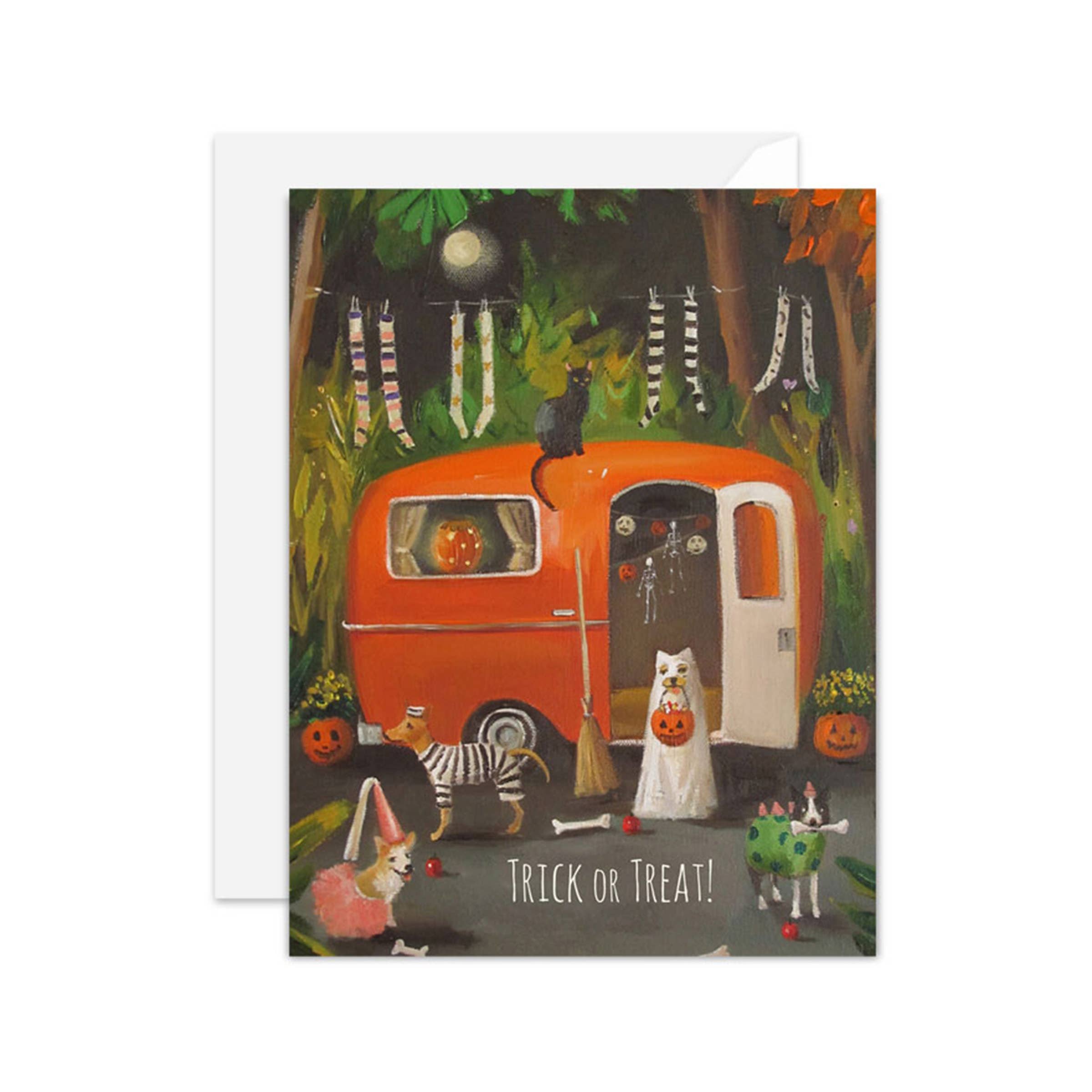 JANET HILL STUDIO - The Dogs Of Halloween Card