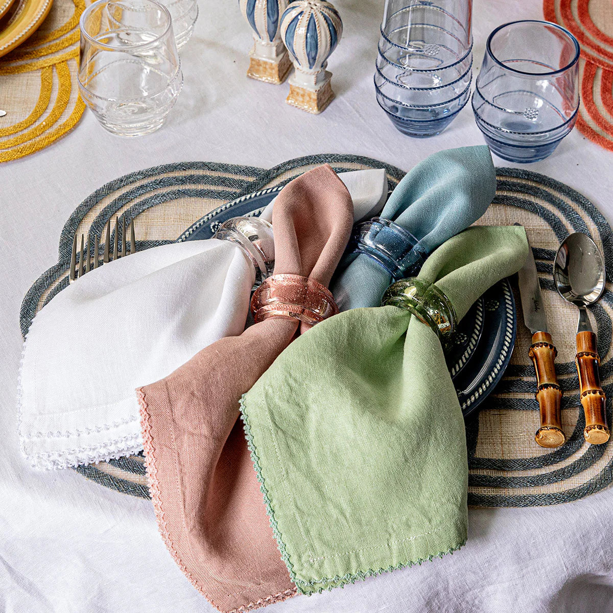 Provence Napkin Ring Set/4