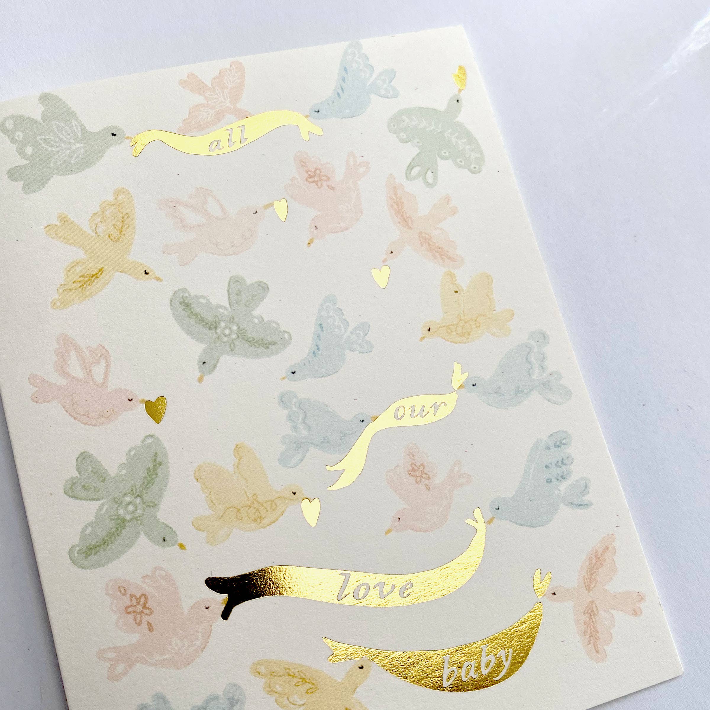 The First Snow - All Our Love Baby Bird  Baby Greeting Card