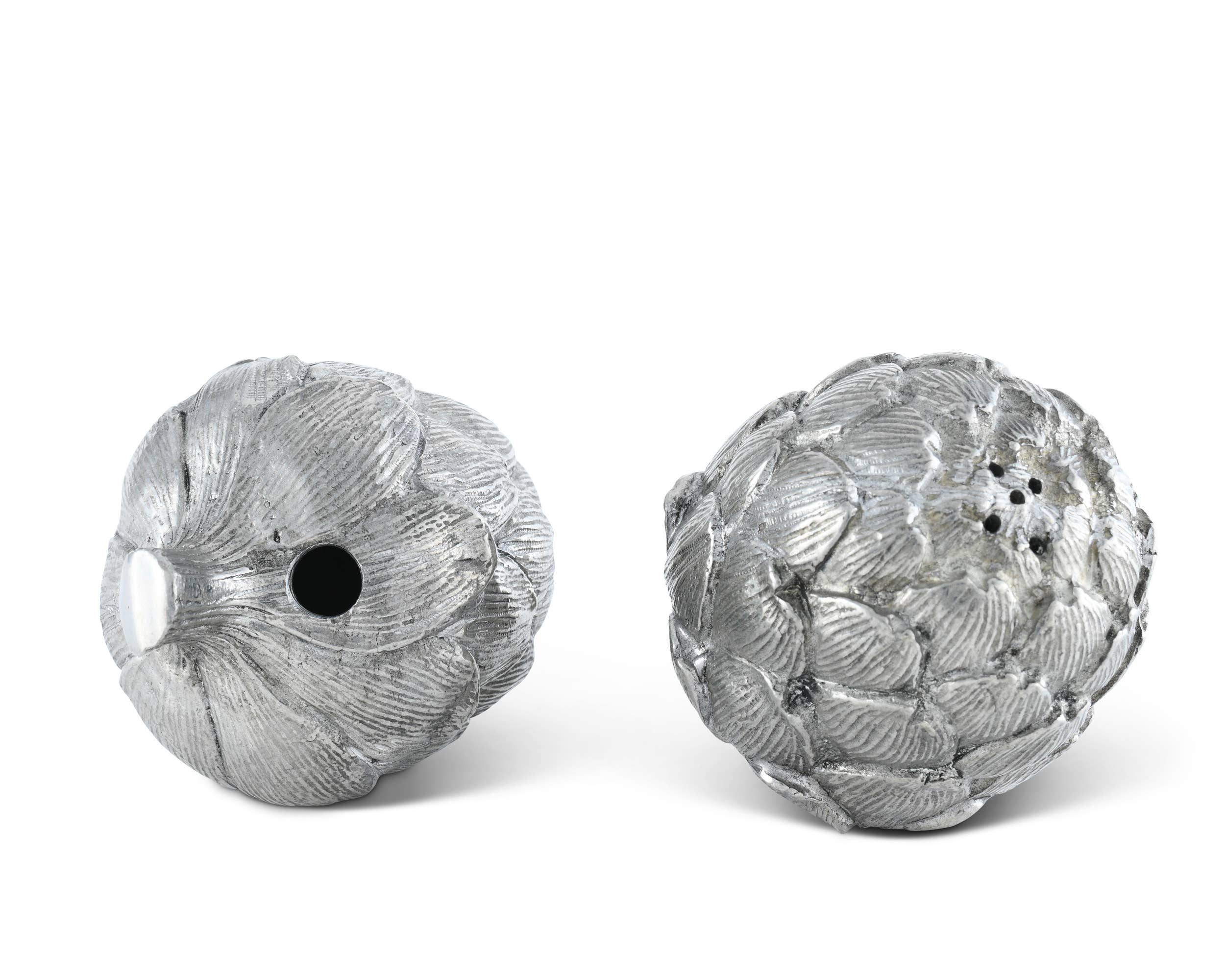 Pewter Salt & Pepper Set - Artichoke