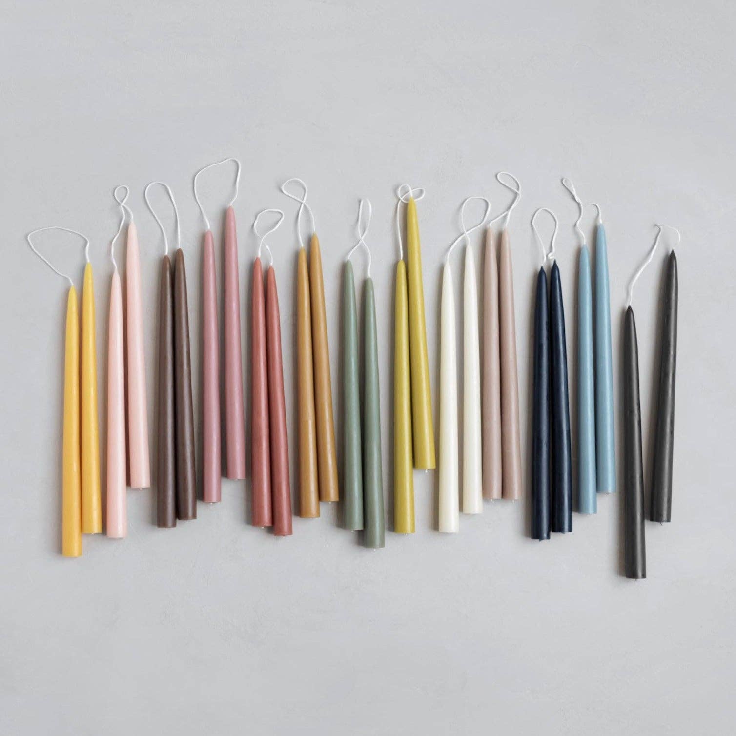 The Floral Society - 12" Original Dipped Taper Candles: Moss