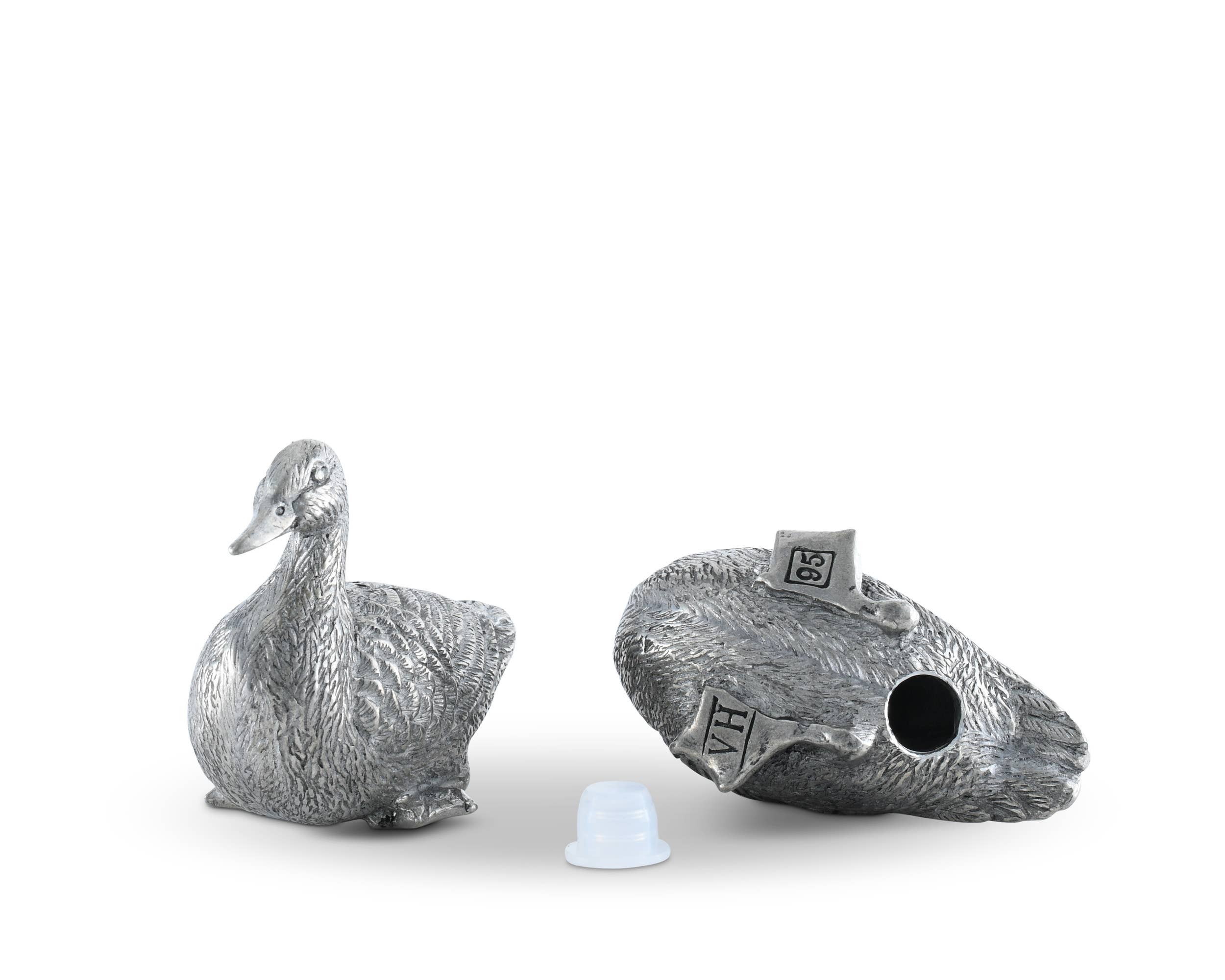 Pewter Salt & Pepper Set - Duck