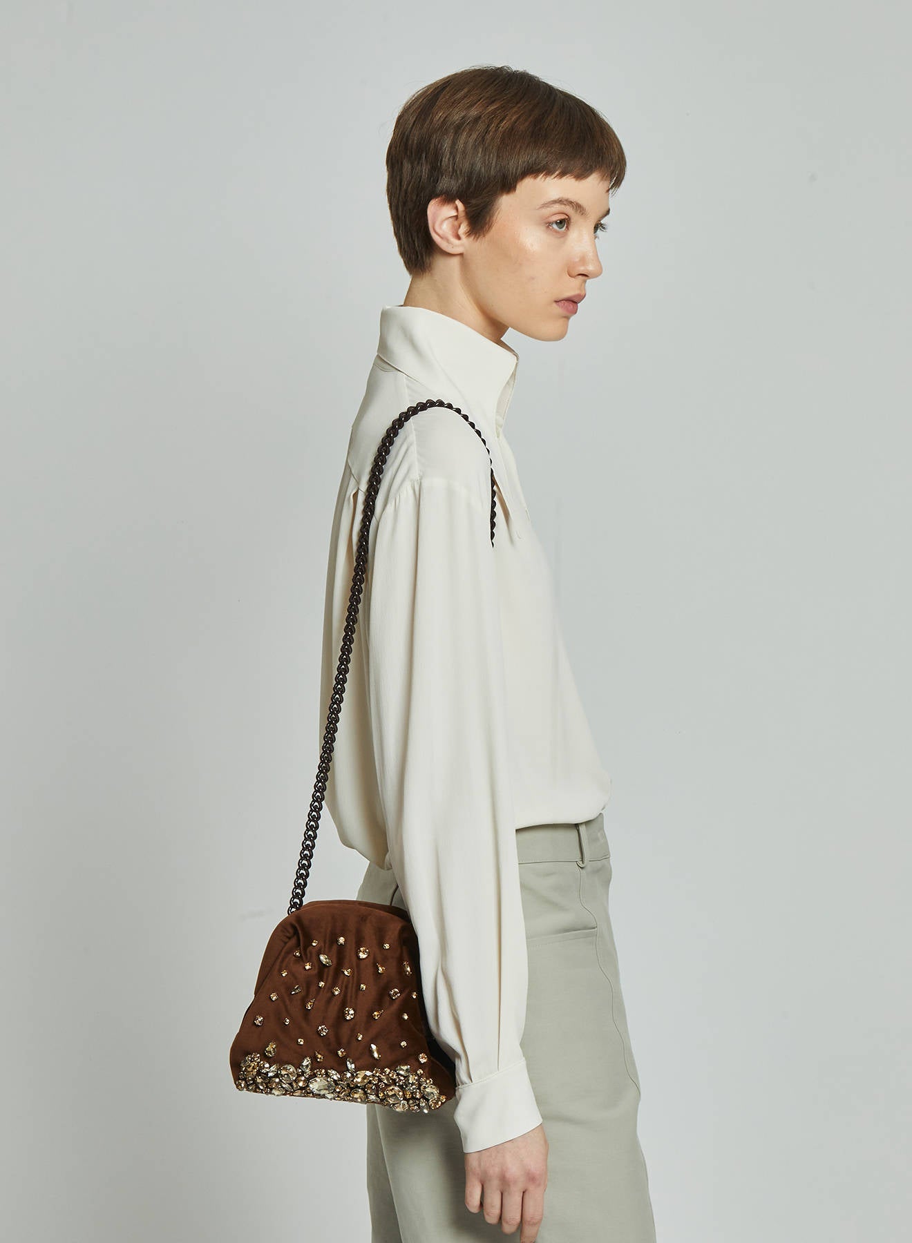 Pepita Clutch - Brown