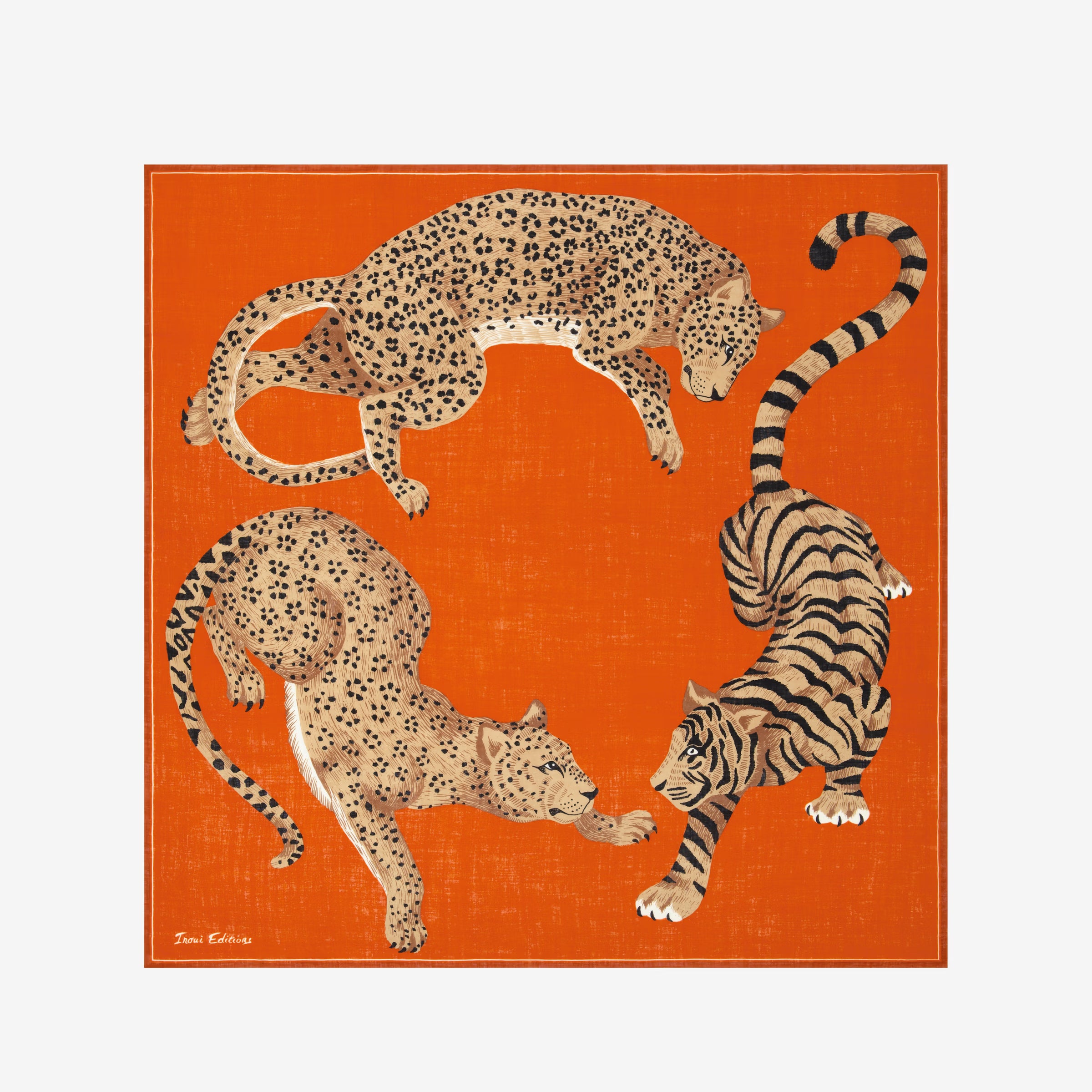 Jorgen Scarf Square 130 - Orange