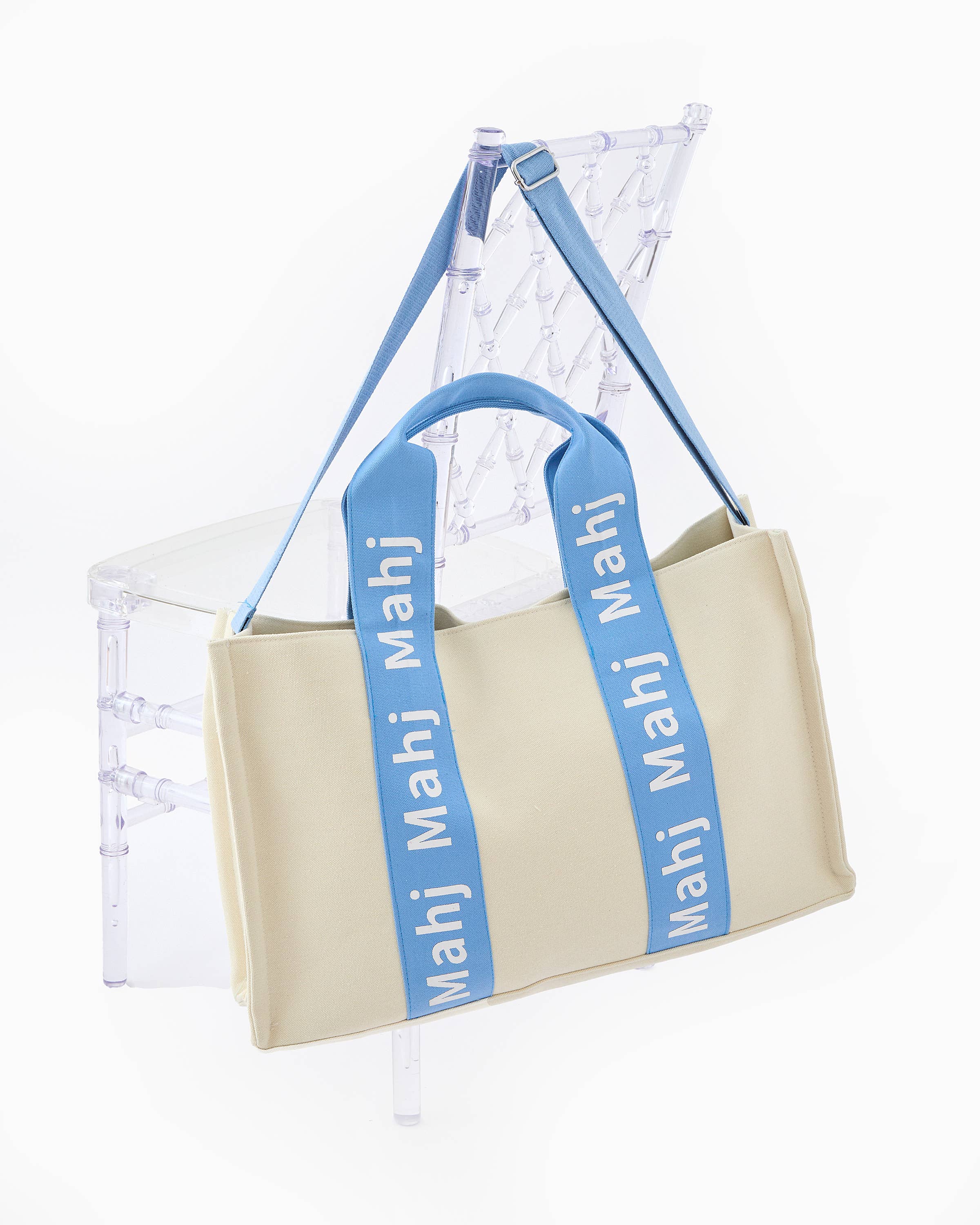 Light Blue Mahj It All Tote