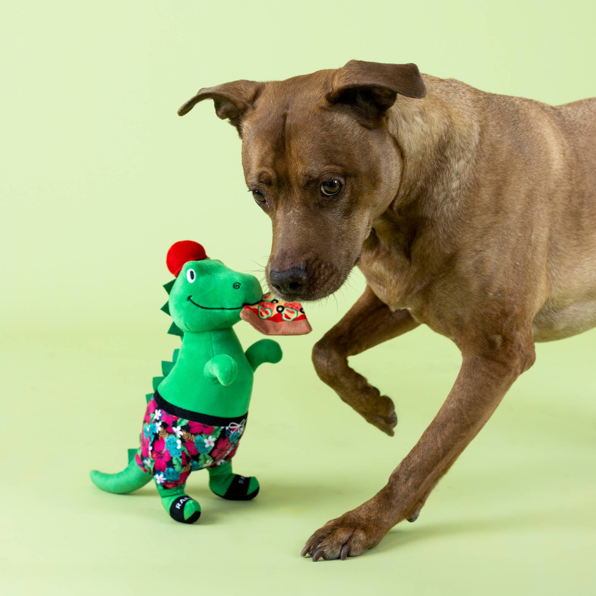 Pizzasaurus Rex Plush Dog Toy