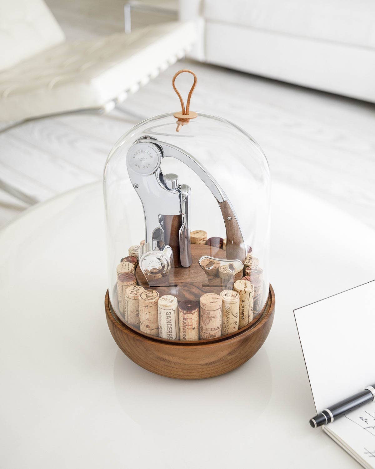 L'Atelier du Vin - USA - Wine Tools in a Wooden and Glass Set - OENO MOTION GROOM