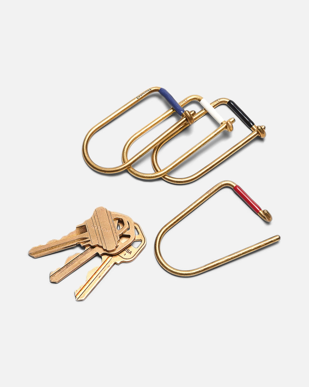 Wilson Key Ring - Brass Enameled