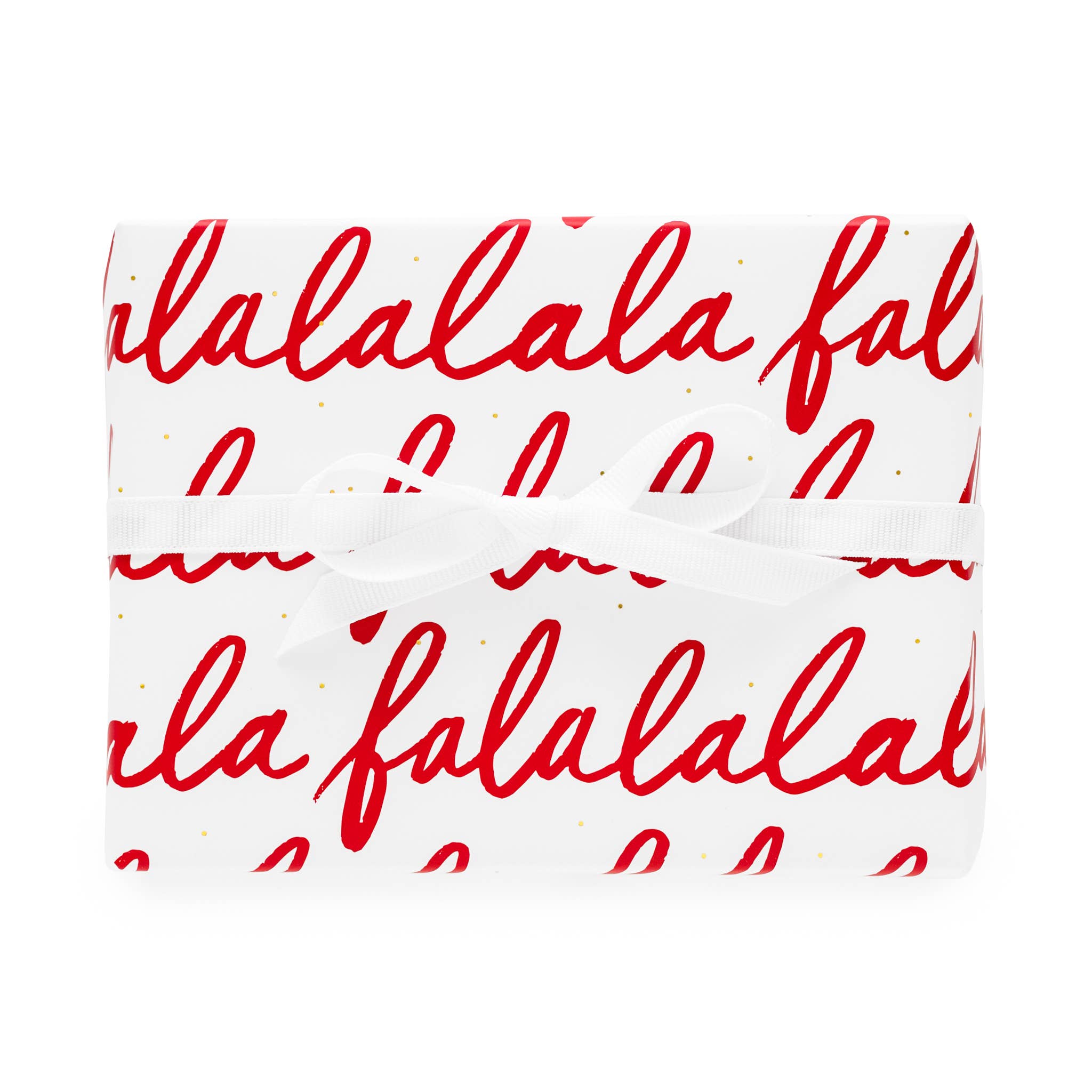Holiday Gift Wrap Red Falalalala
