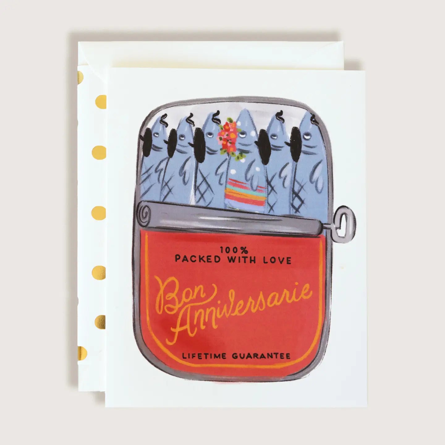 Bon Anniversaire Packed w/ Love Card