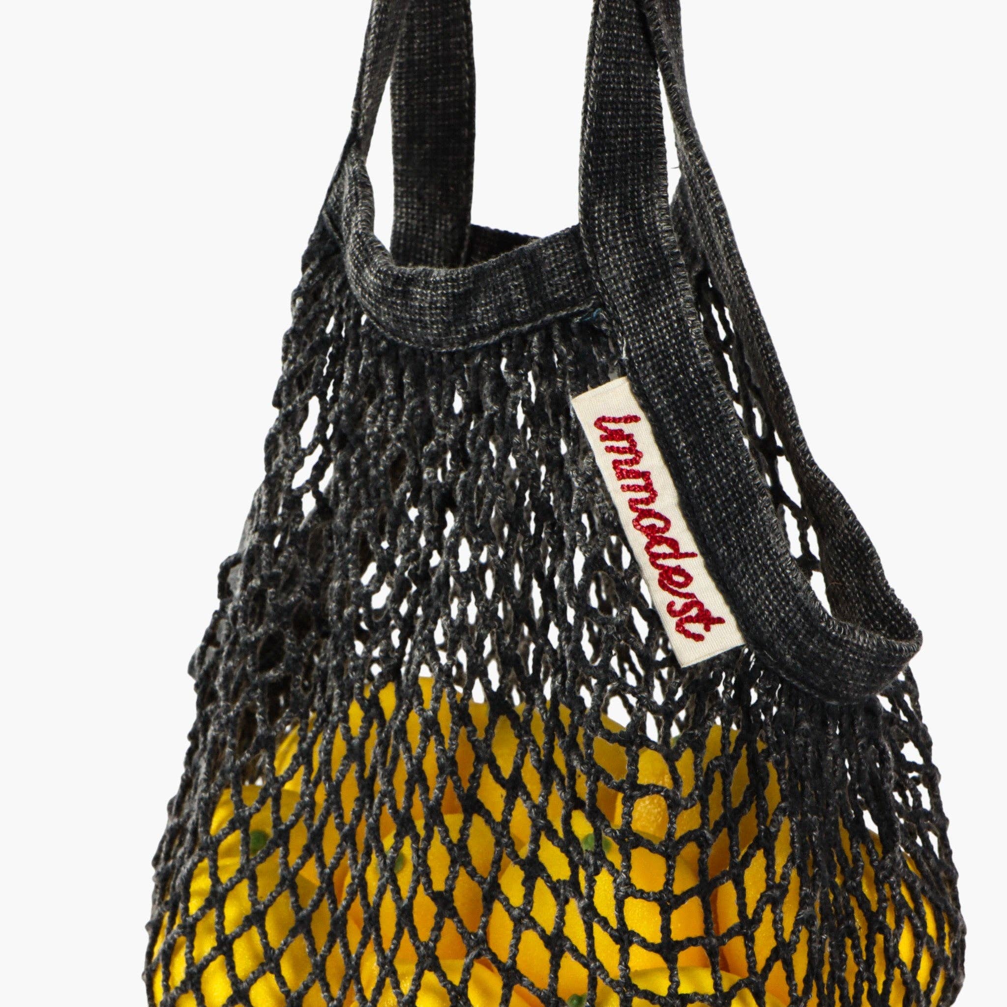 IMMODEST COTTON - Tiny Market Bag | Washed Black