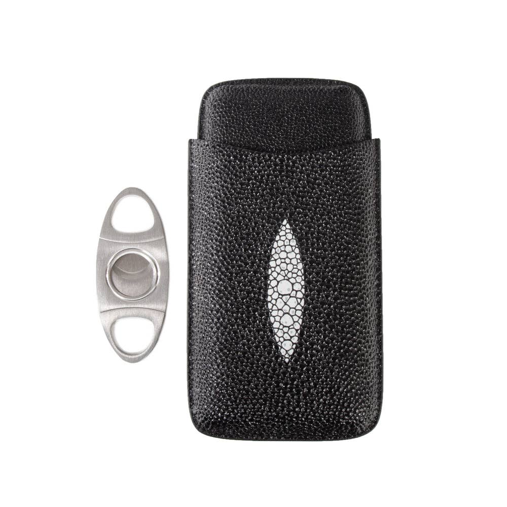 Simon Stingray Cigar Case - Black