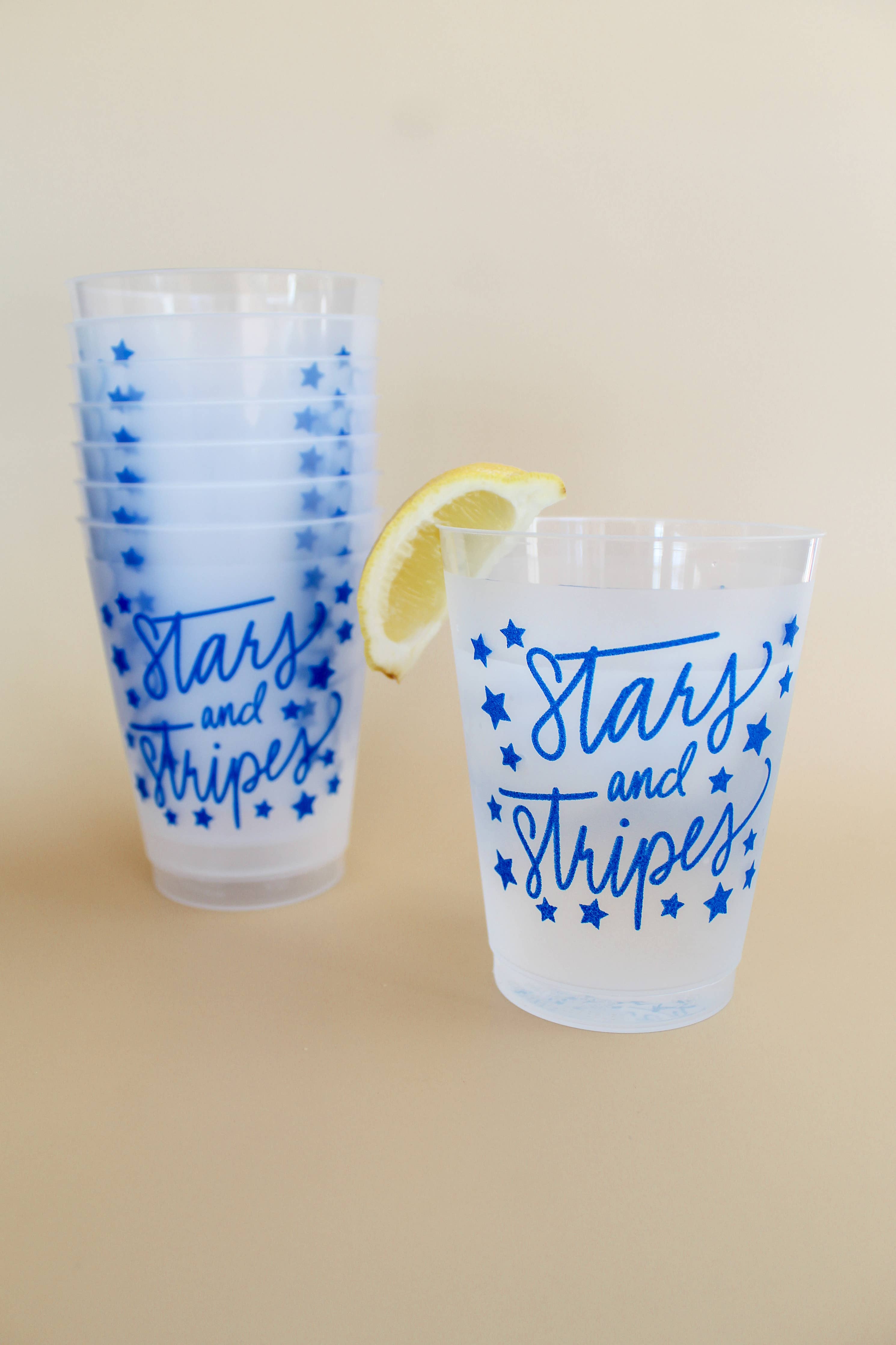 Birdie Mae Designs - Stars & Stripes | July 4 Frosted Acrylic 16 oz Cup Set of 8