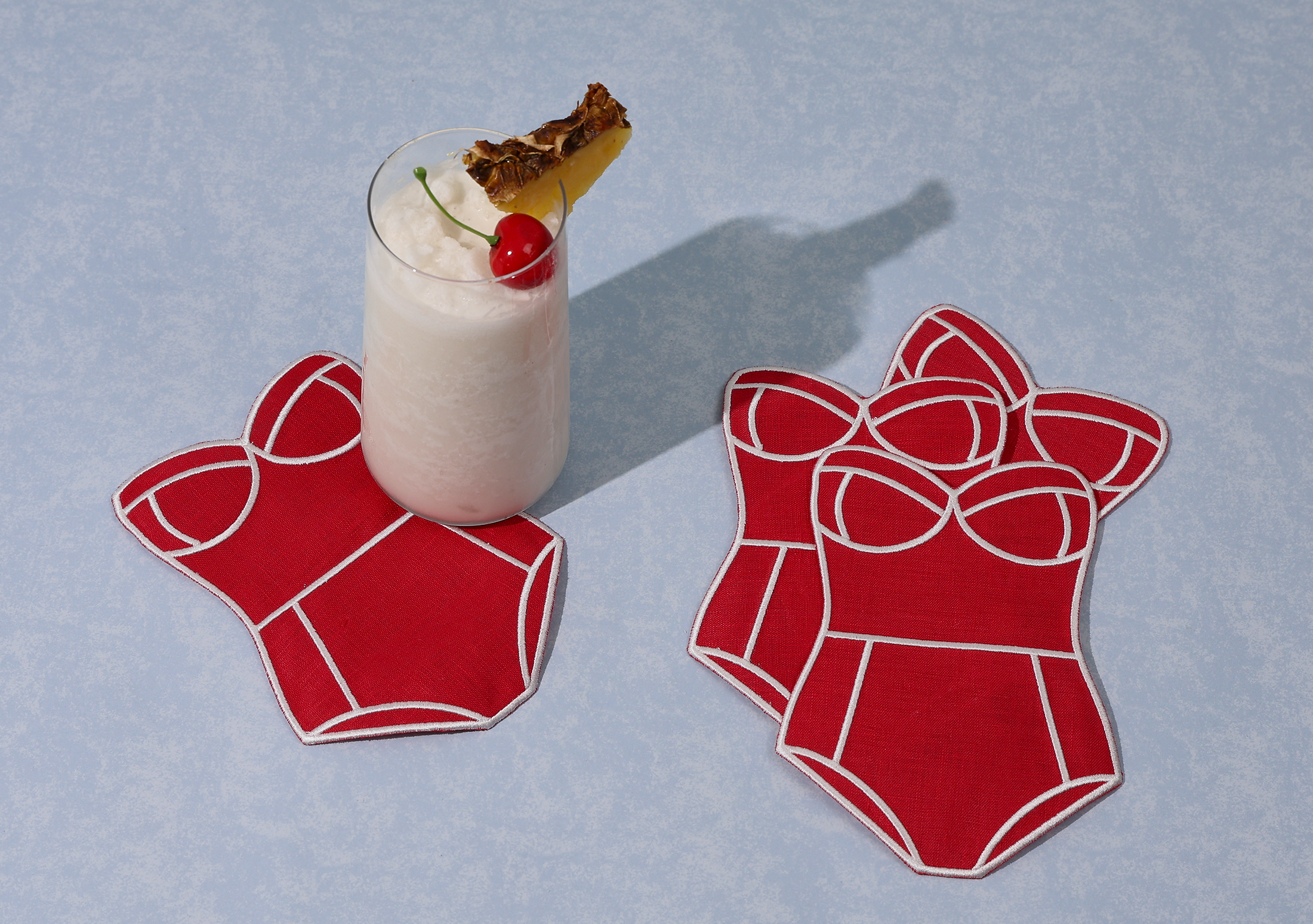 House of Gleason - Red Swimsuit Cocktail Napkins - Set of 4