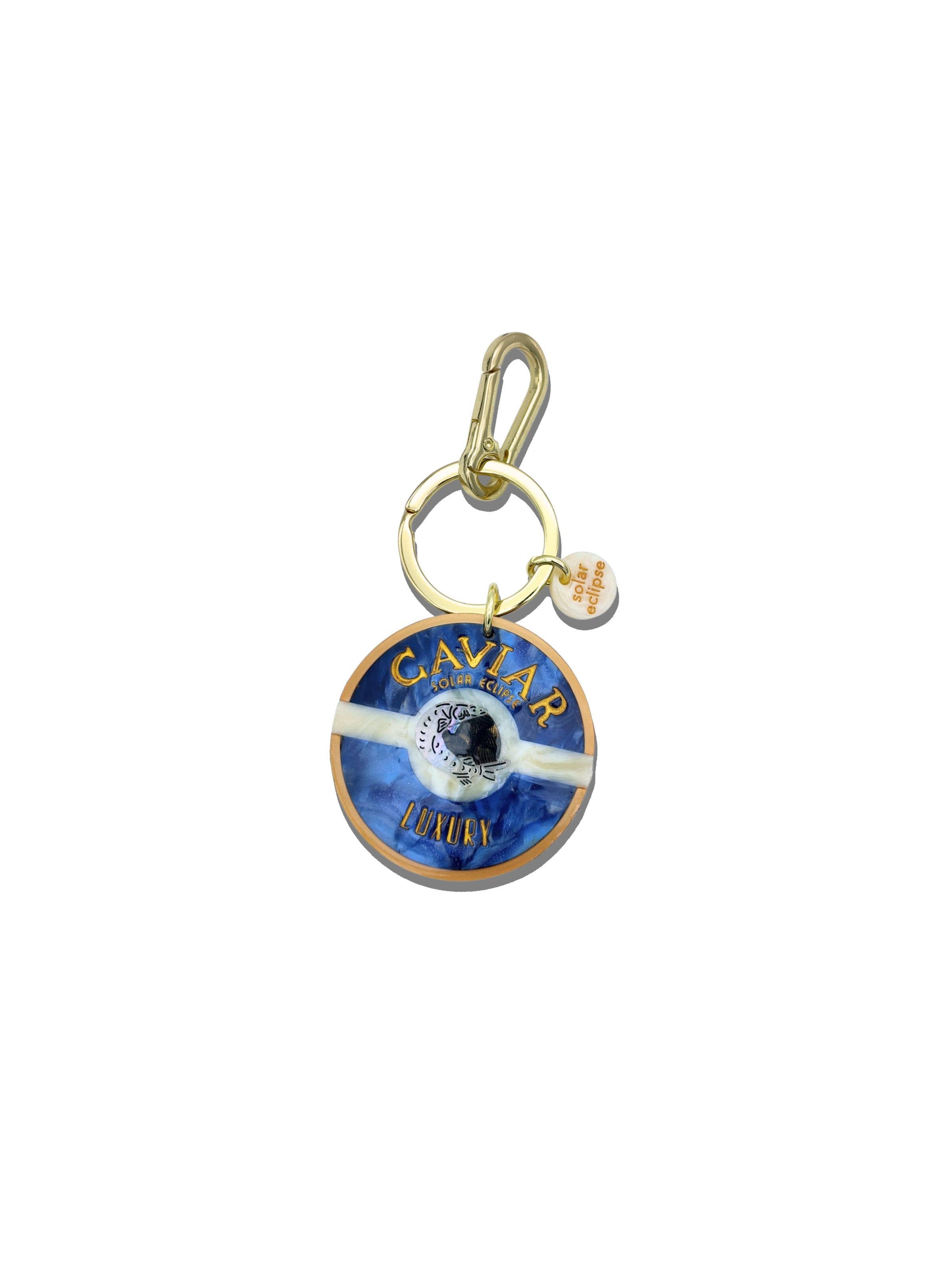 Solar Eclipse - Hand-painted Caviar Bag Charm + Keychain