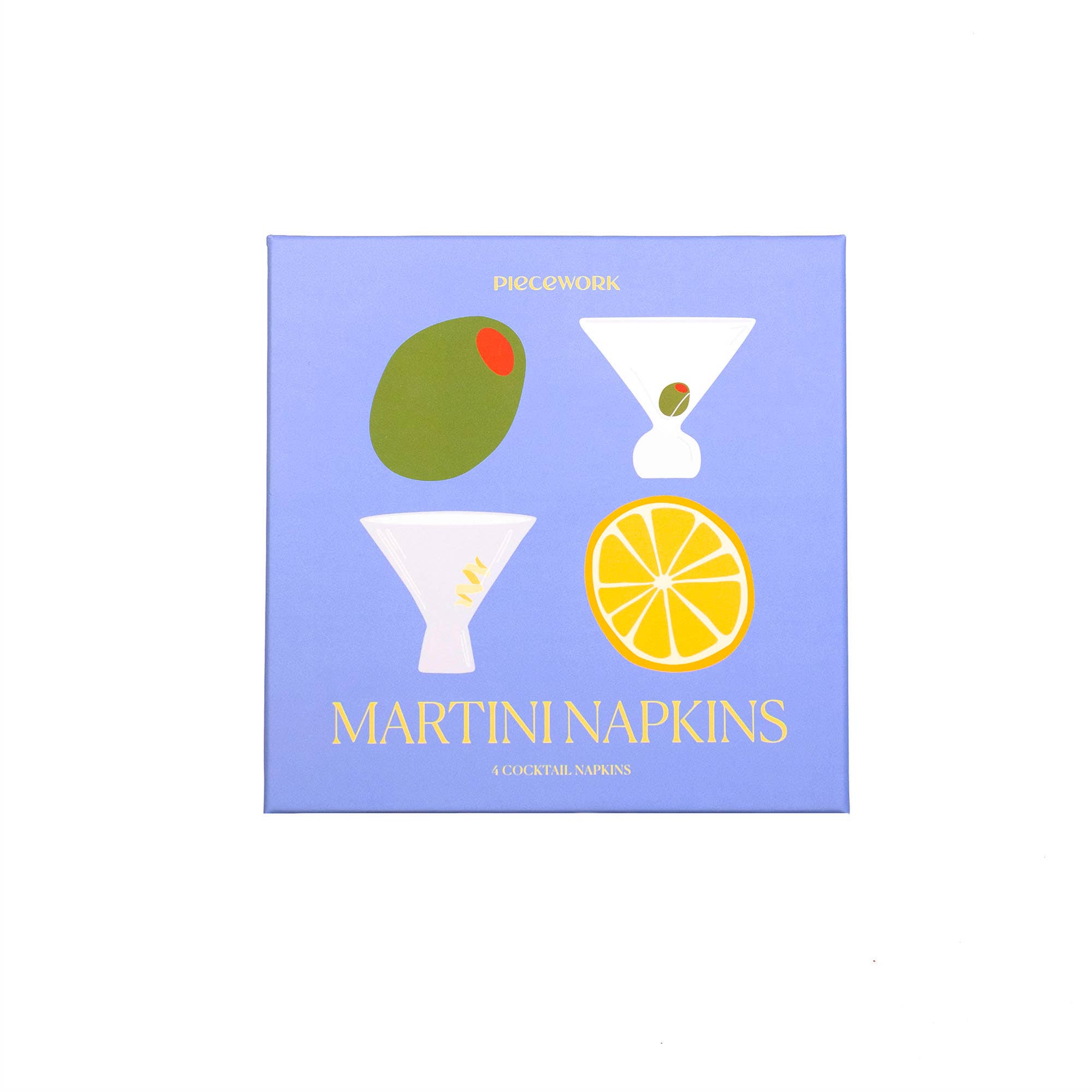 Piecework - ✨Back In Stock✨Martini Cocktail Napkins - Set Of 4