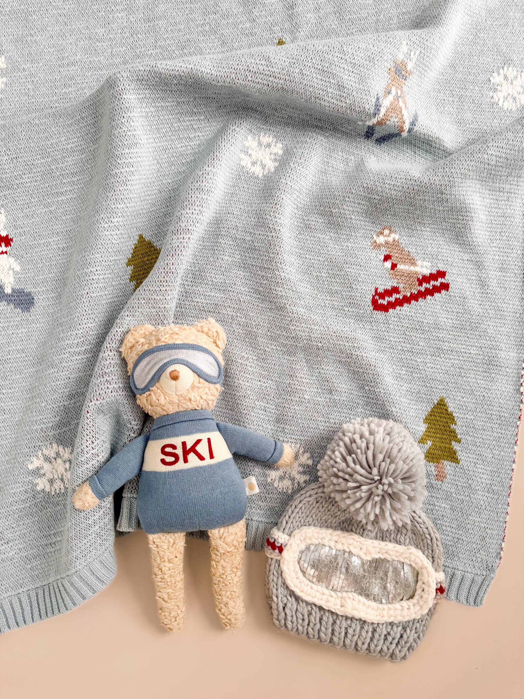 Cotton Kid's "Ski" Blanket