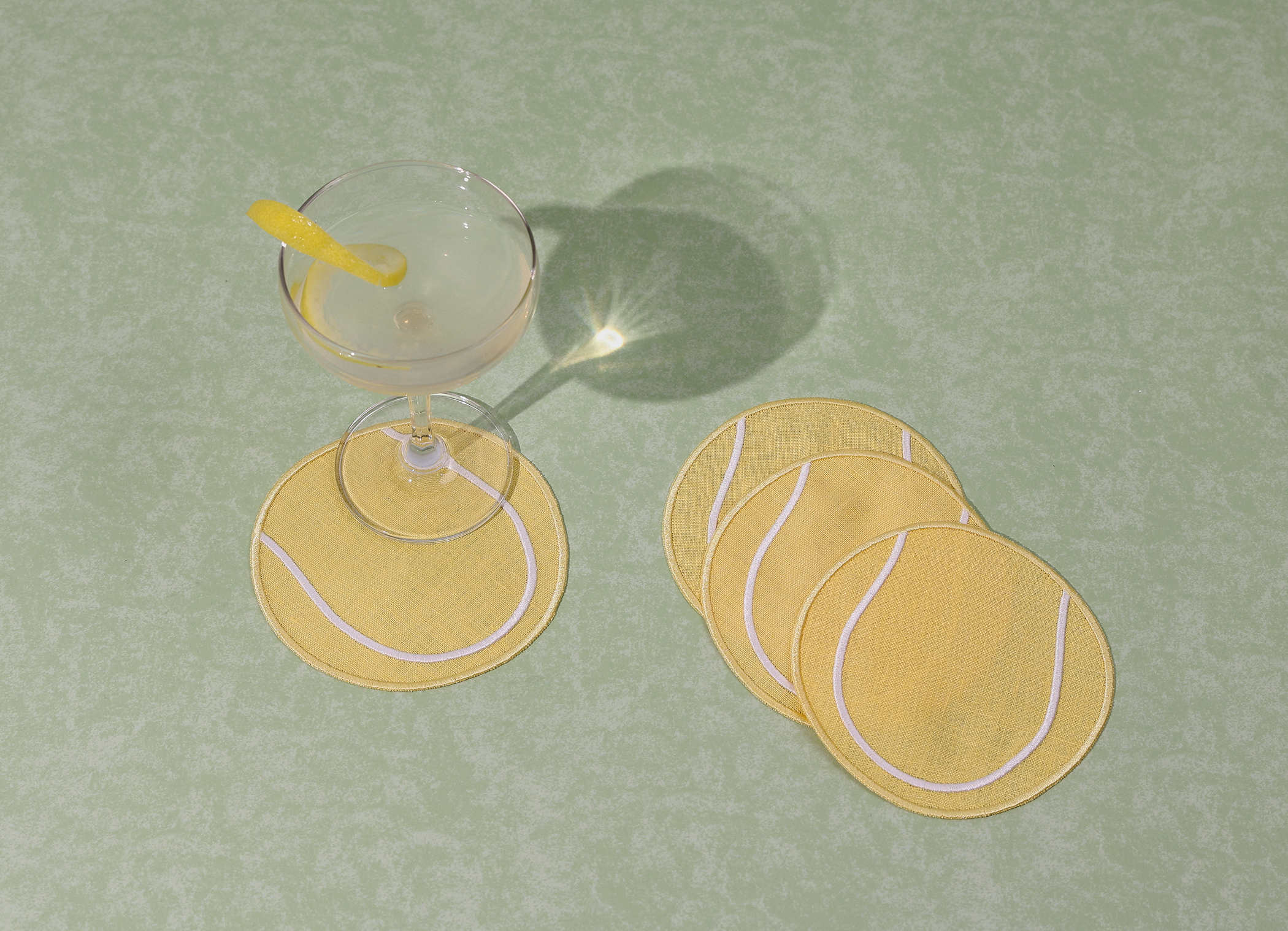 House of Gleason - Tennis Ball Cocktail Napkins - Set of 4