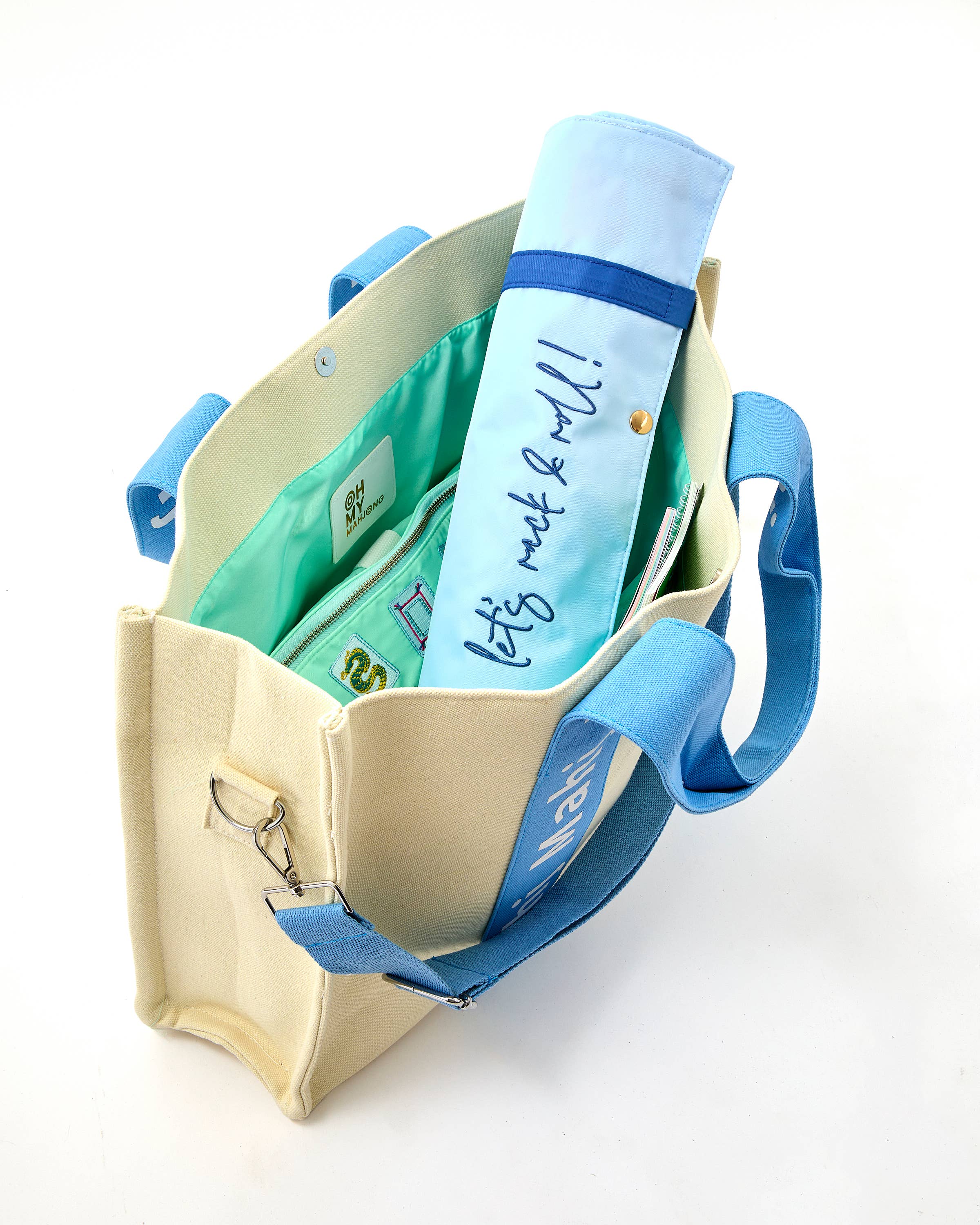Light Blue Mahj It All Tote