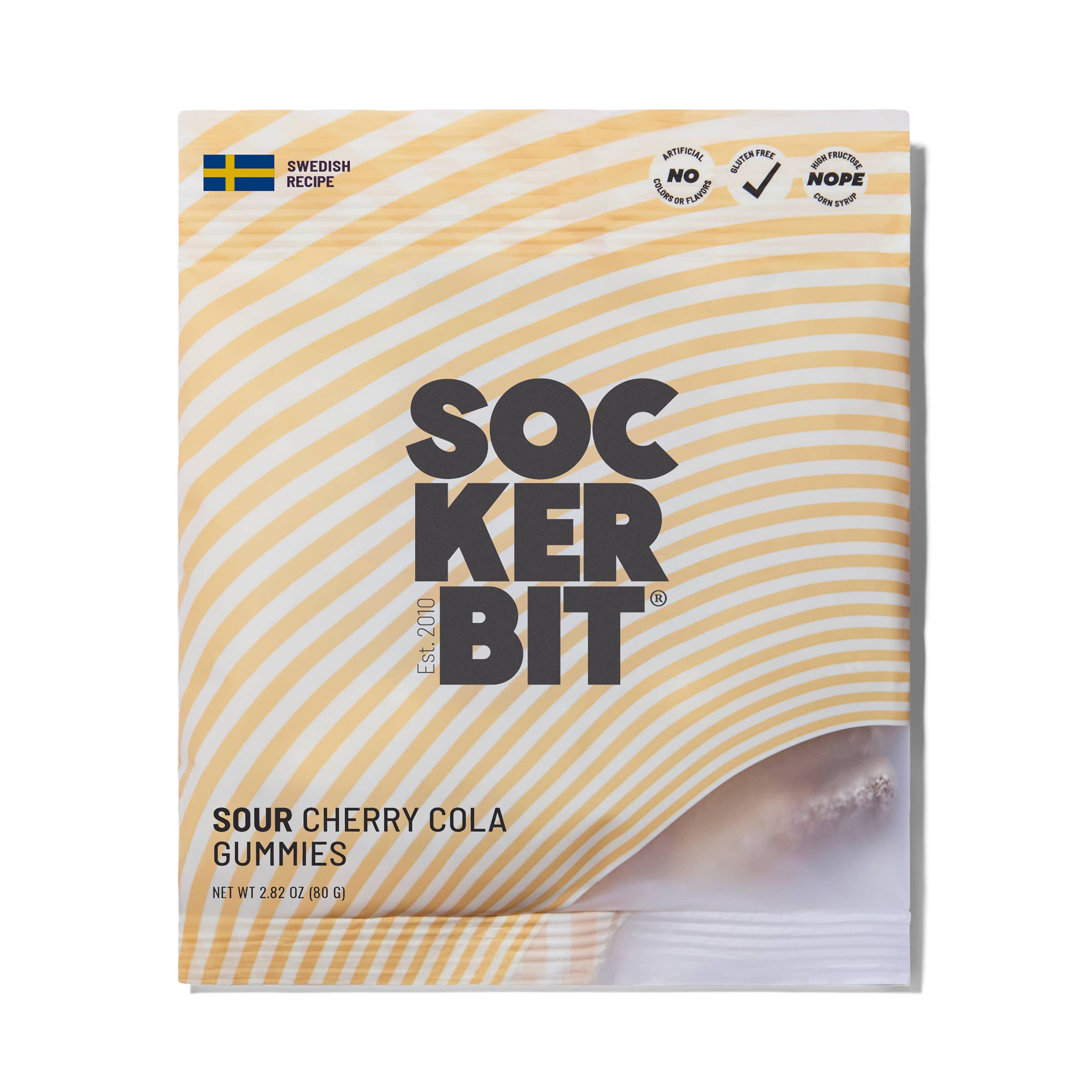 Sockerbit - Sour Cherry Cola Gummies Swedish Candy Bag 2.8oz