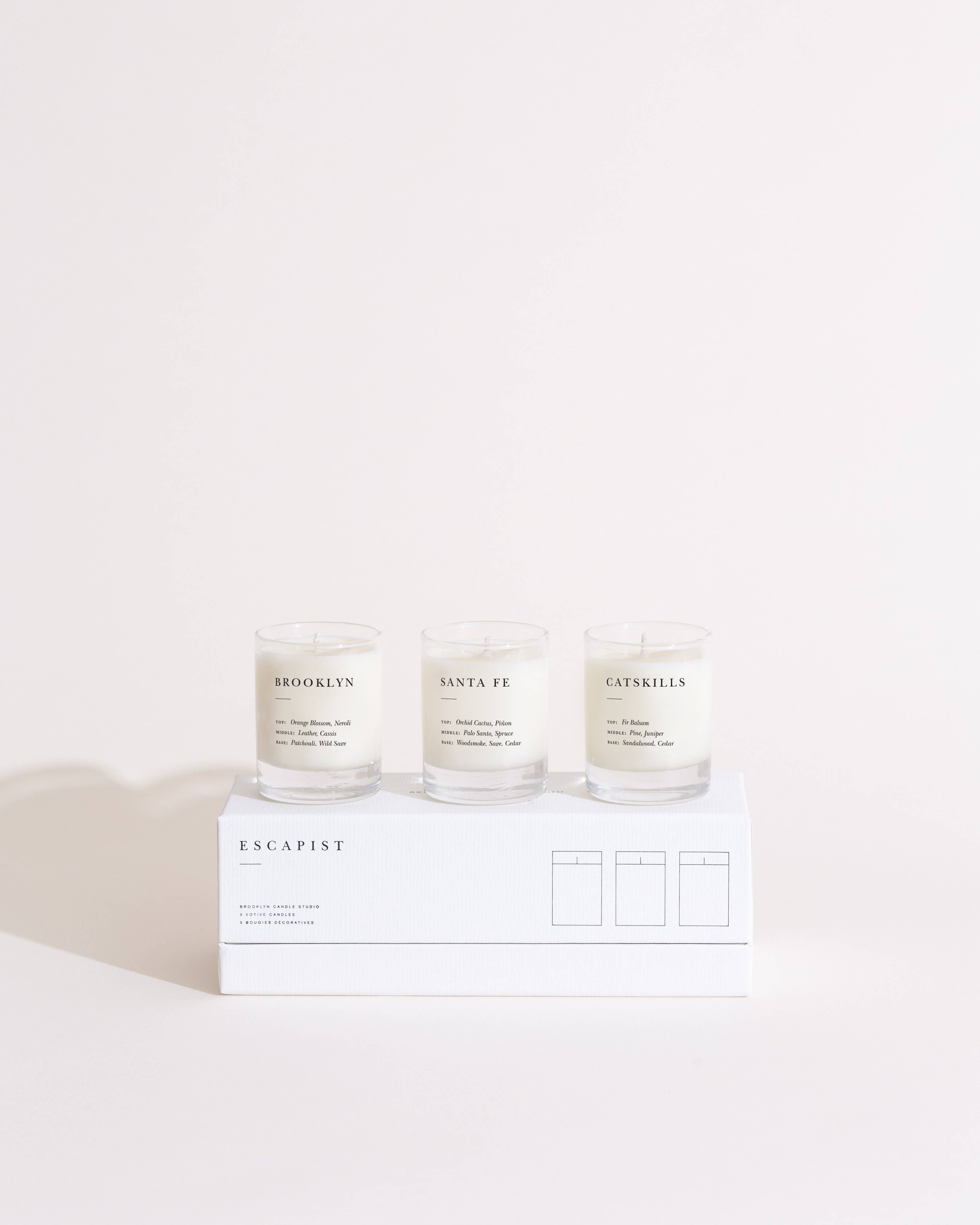 Brooklyn Candle Studio - Mini Candle Gift Set -  Smoke + Woods