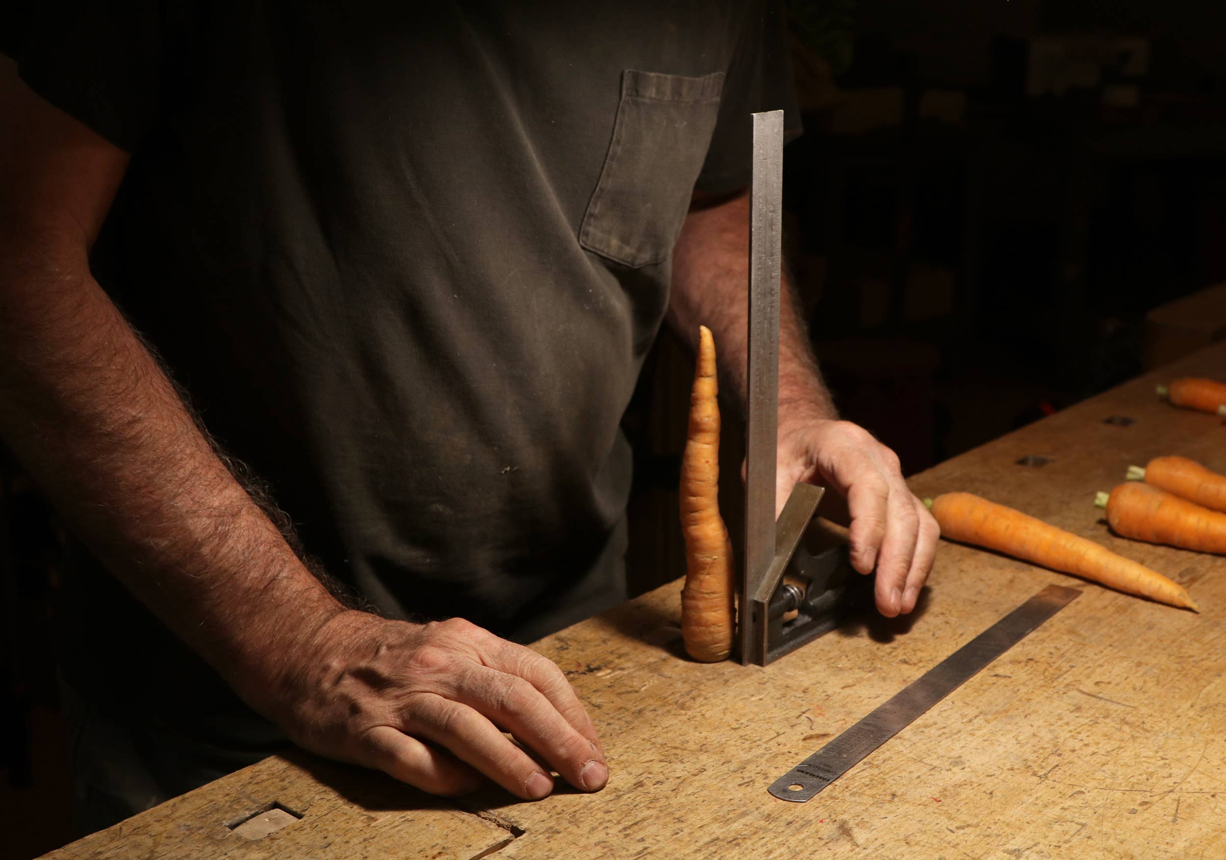 Carrot Taper Beeswax Candle Pair