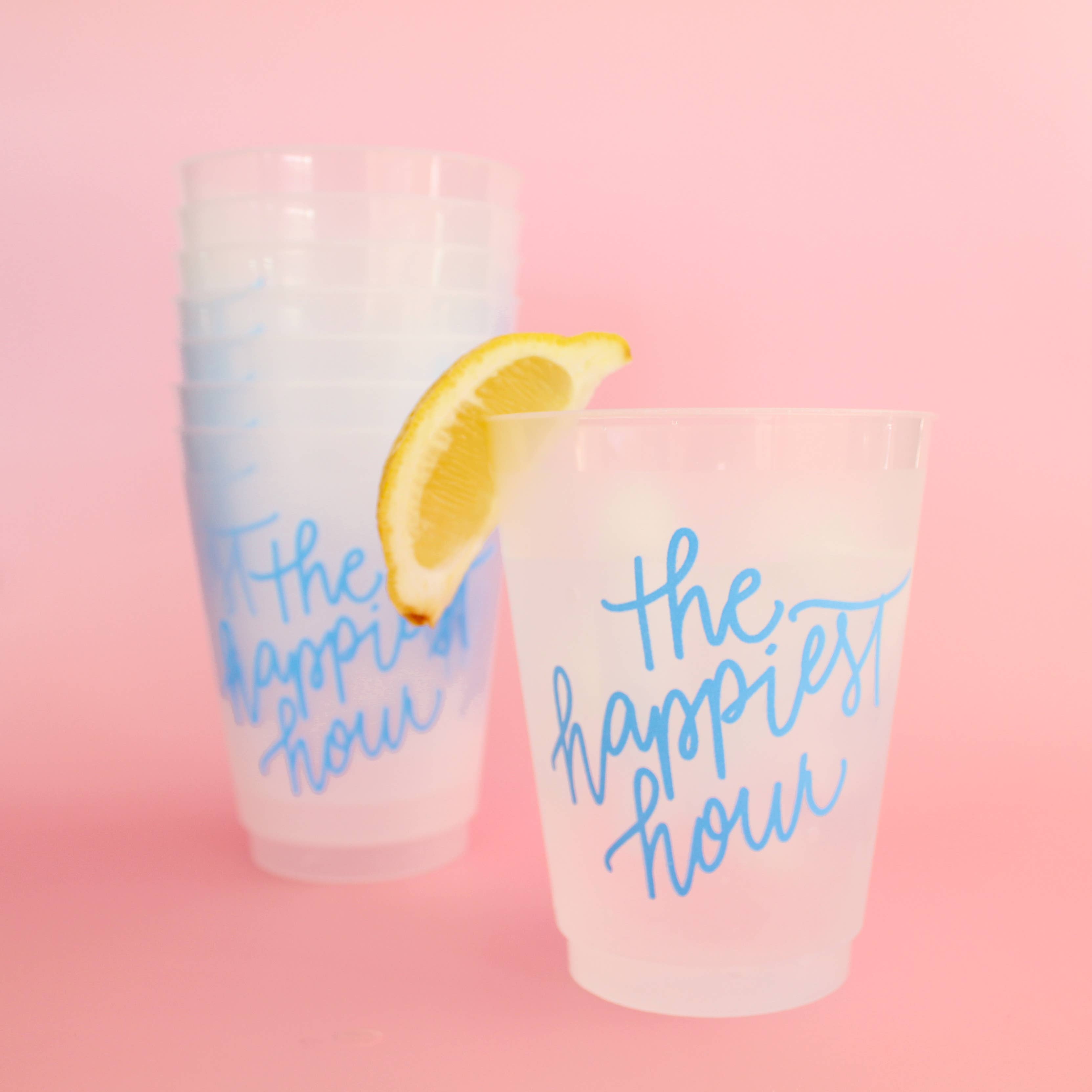 Birdie Mae Designs - The Happiest Hour | Frosted Acrylic 16oz Set of 8