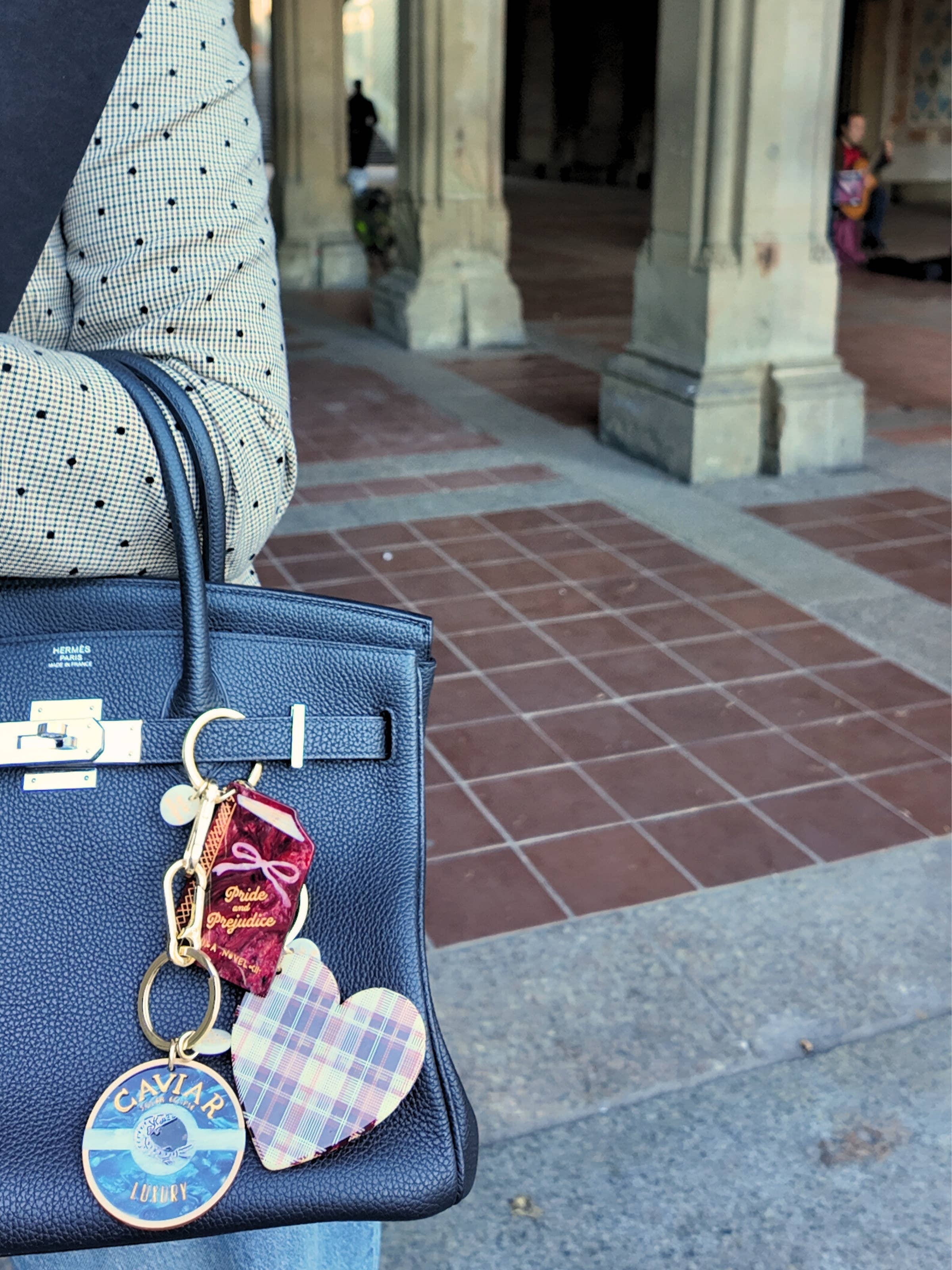 Solar Eclipse - Hand-painted Caviar Bag Charm + Keychain