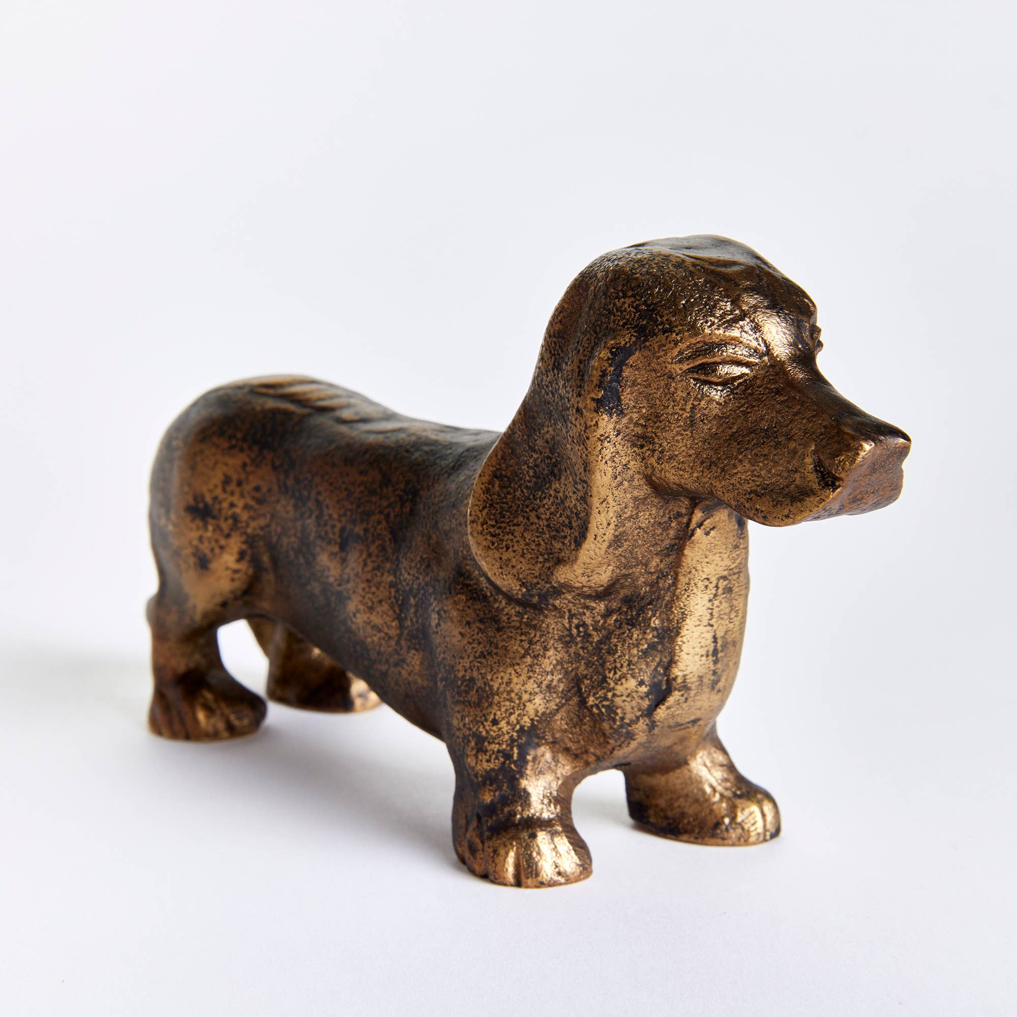 Napa Home & Garden - Moxie Dog Sculpture: Antique Brass / Cast Aluminum