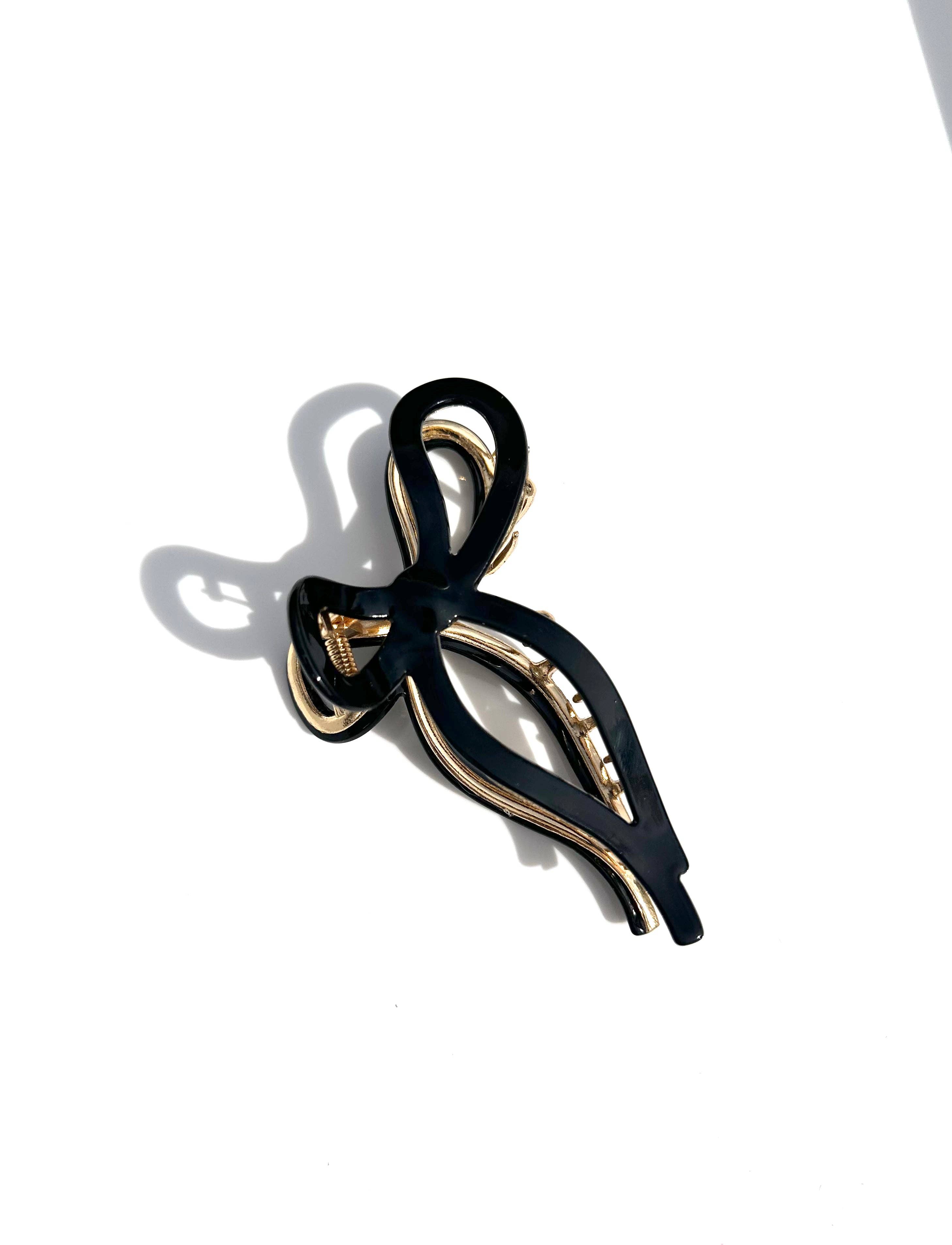 Solar Eclipse - Ballet Bow Acetate Claw Clip | Eco-Friendly: Black