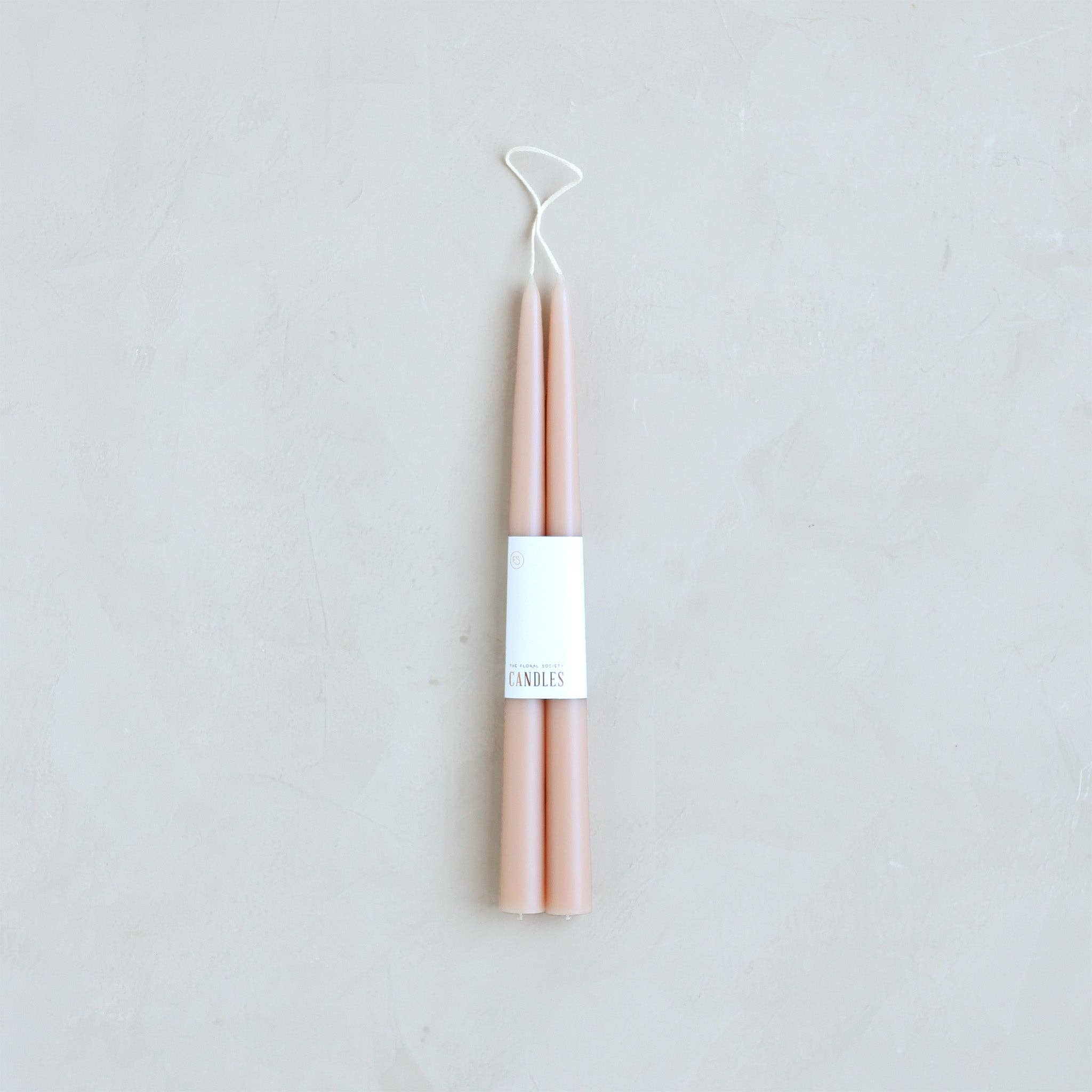 The Floral Society - 12" Original Dipped Taper Candles: Moss