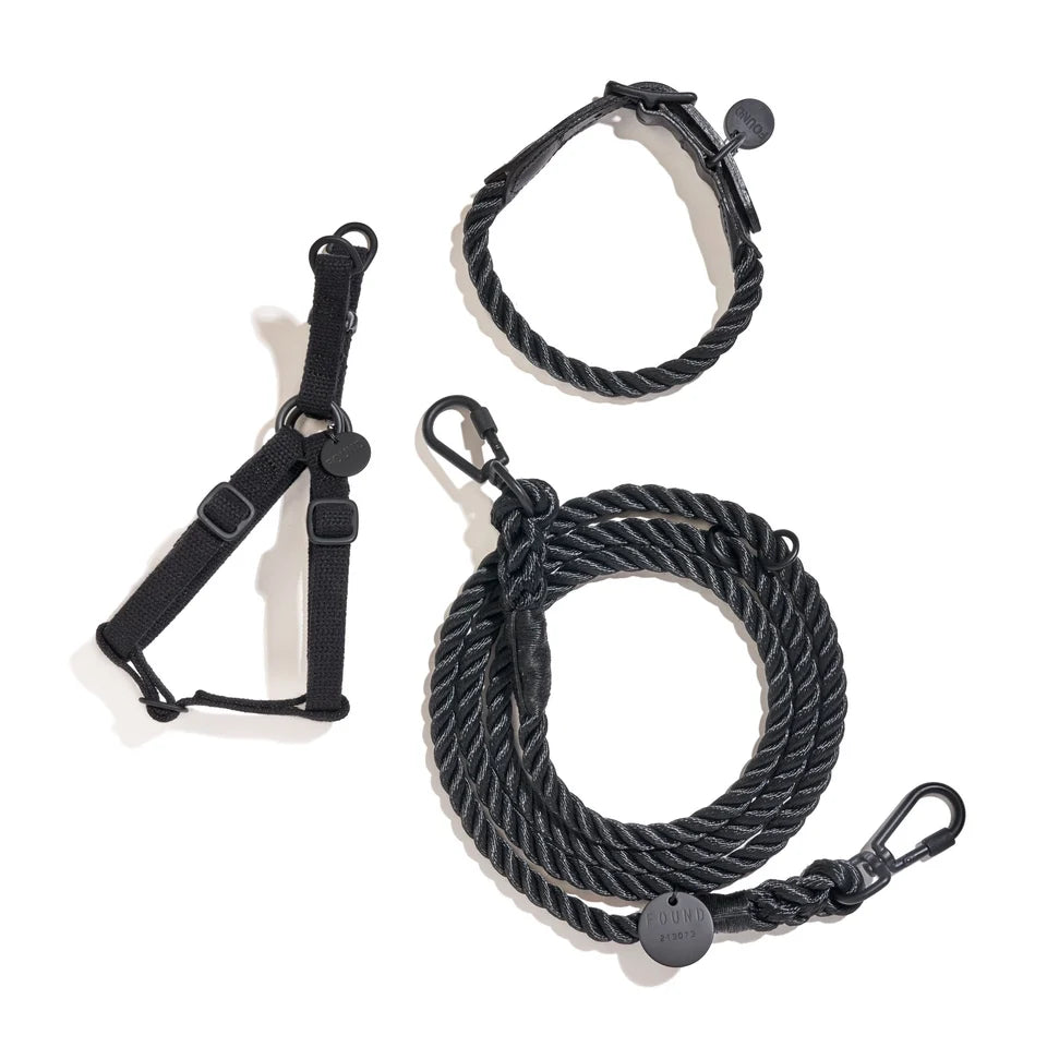 Cotton Dog & Cat Harness - Matte Black