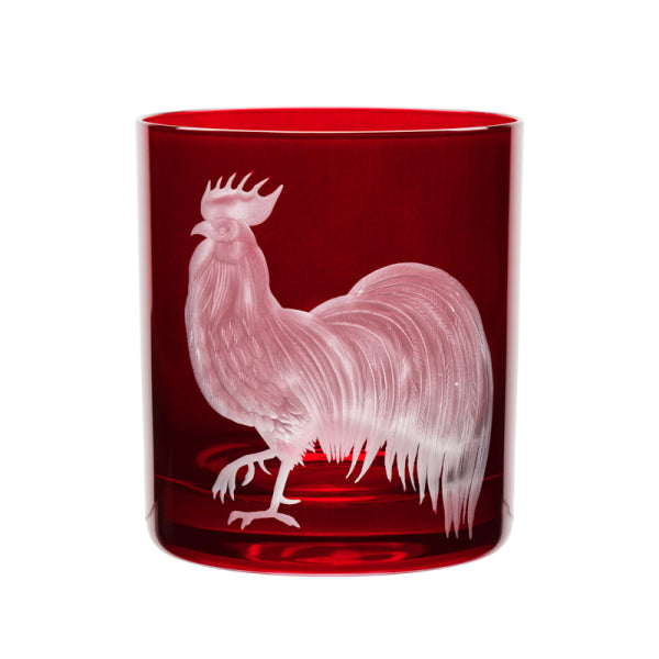 Barnyard Collection Double Old Fashioned - Rooster