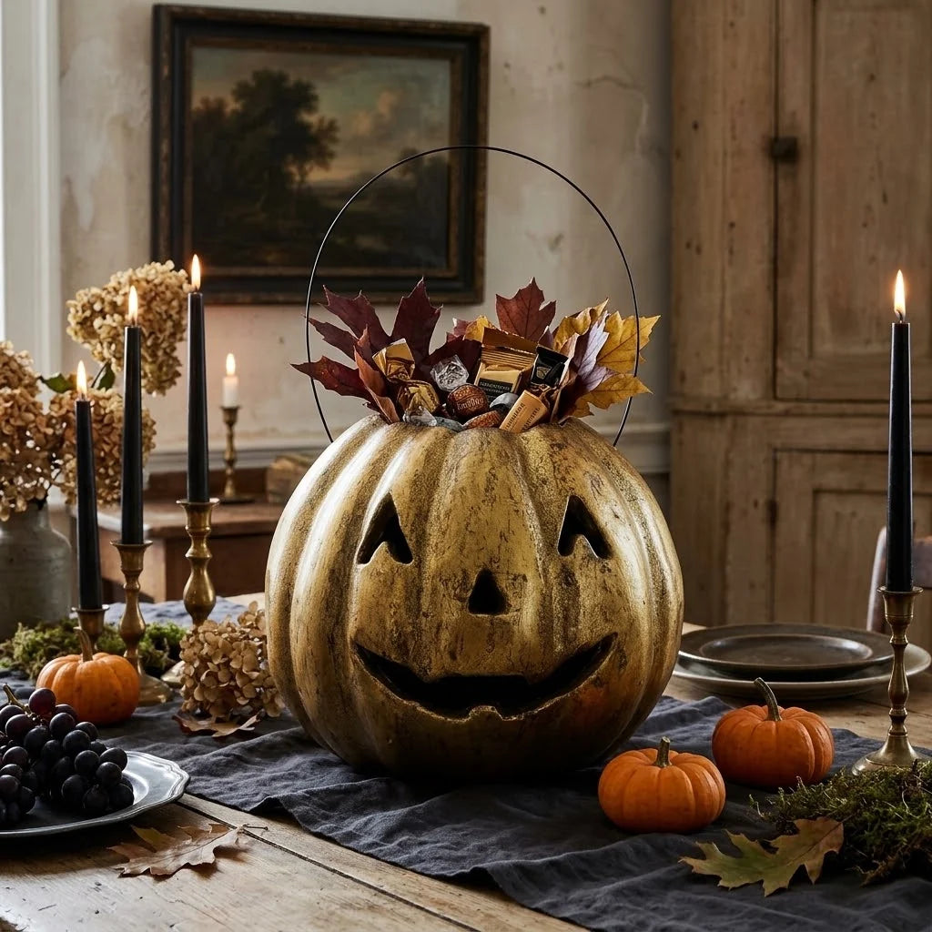 Golden Jack-O-Lantern