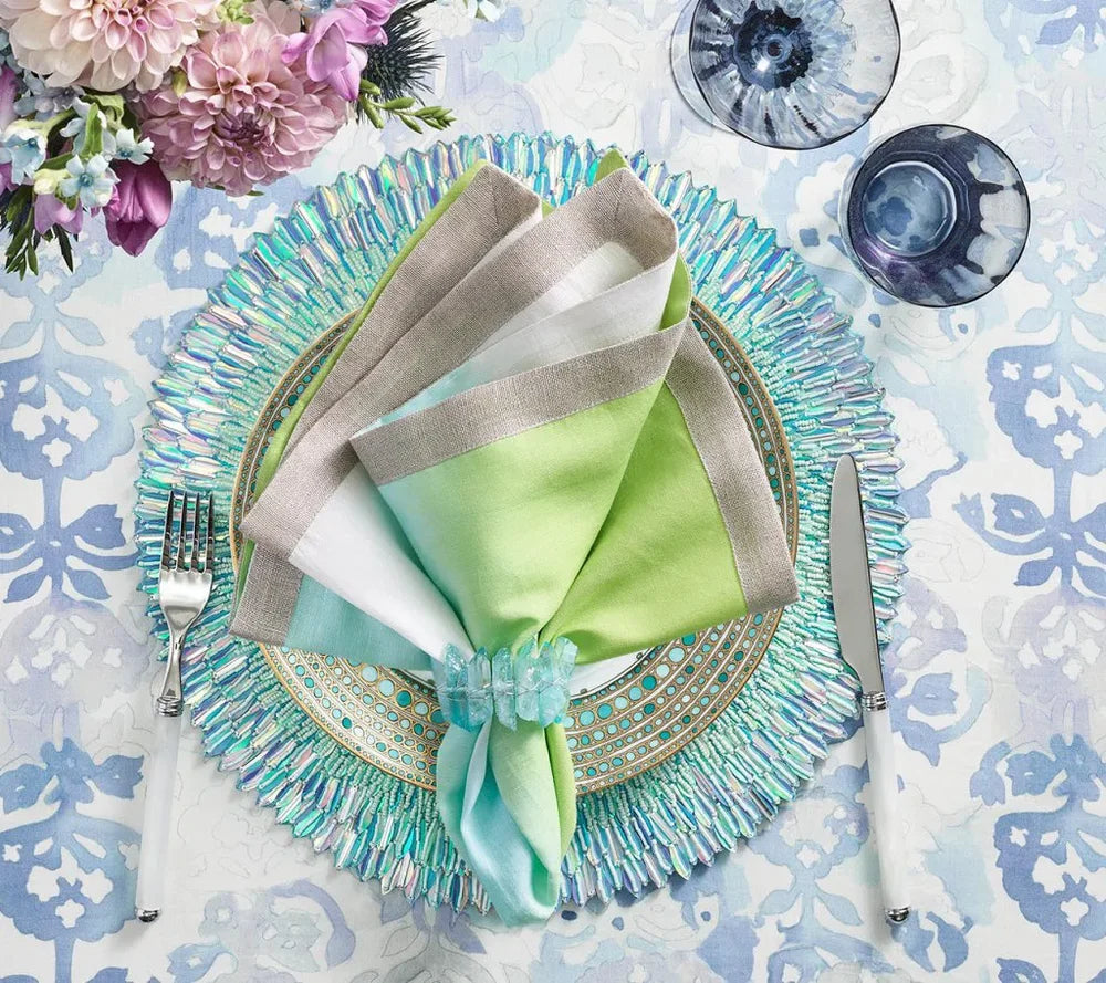 Dip Dye Napkin Set of 4 - Blue & Green