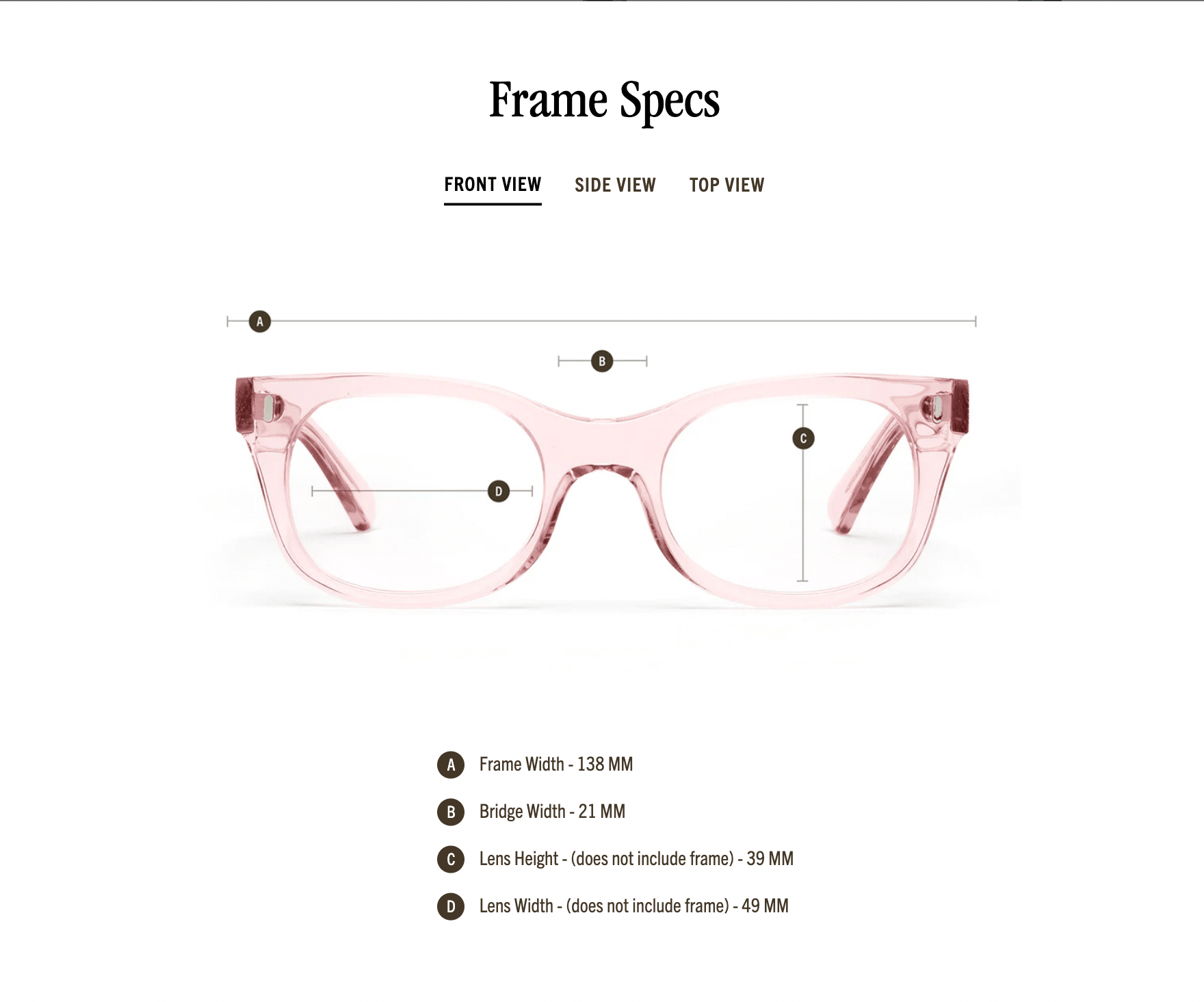 Bixby Reading Glasses - Polished Clear Pink