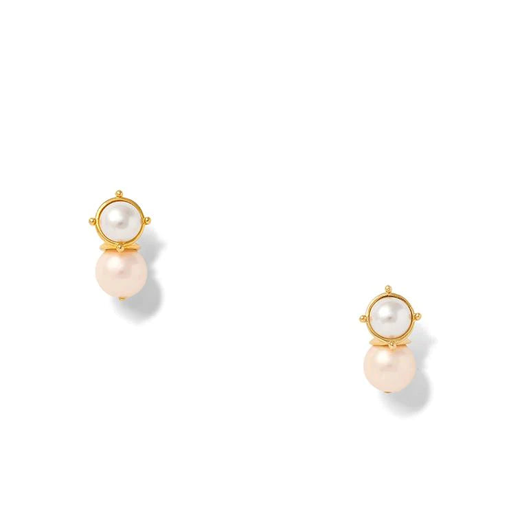 Lady Pearl Earring - White Pearl/Champagne Pearl