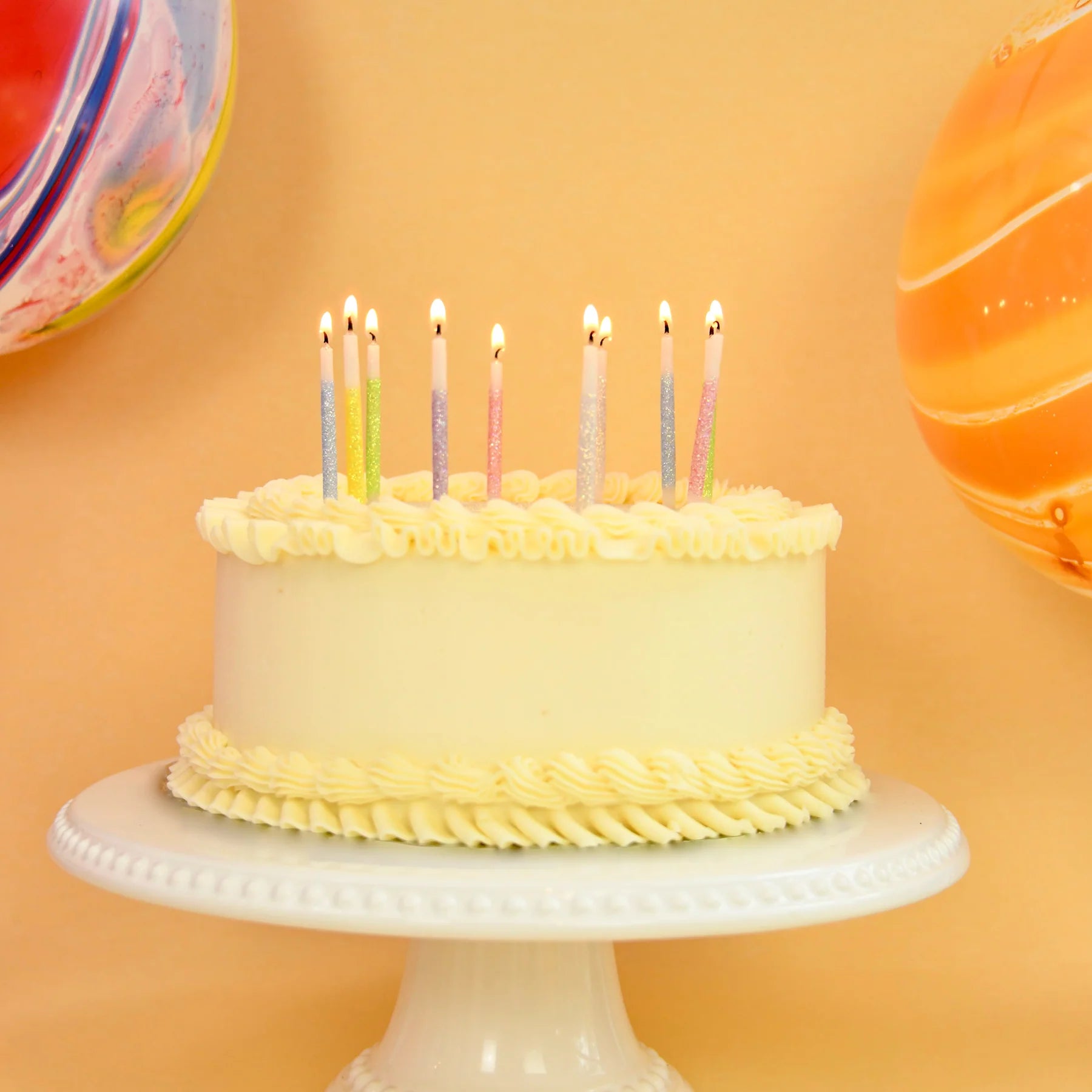 Glitter Wish 3 Candles - Multi Color