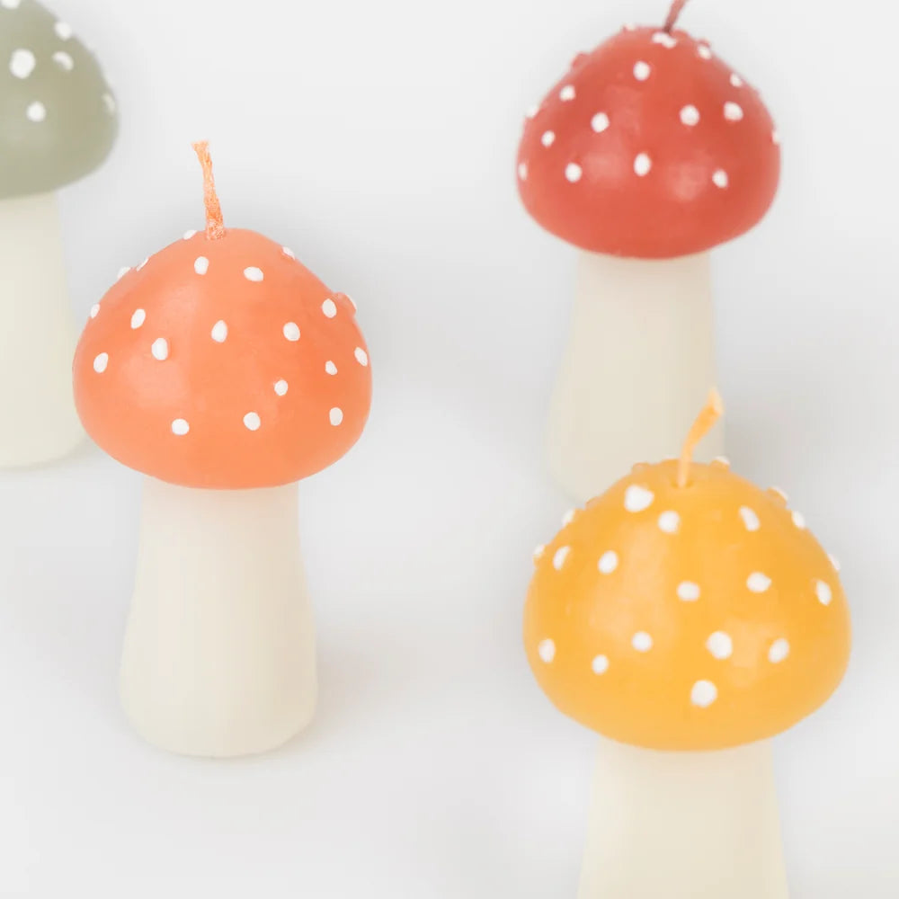 Rustic Mini Mushroom Candles