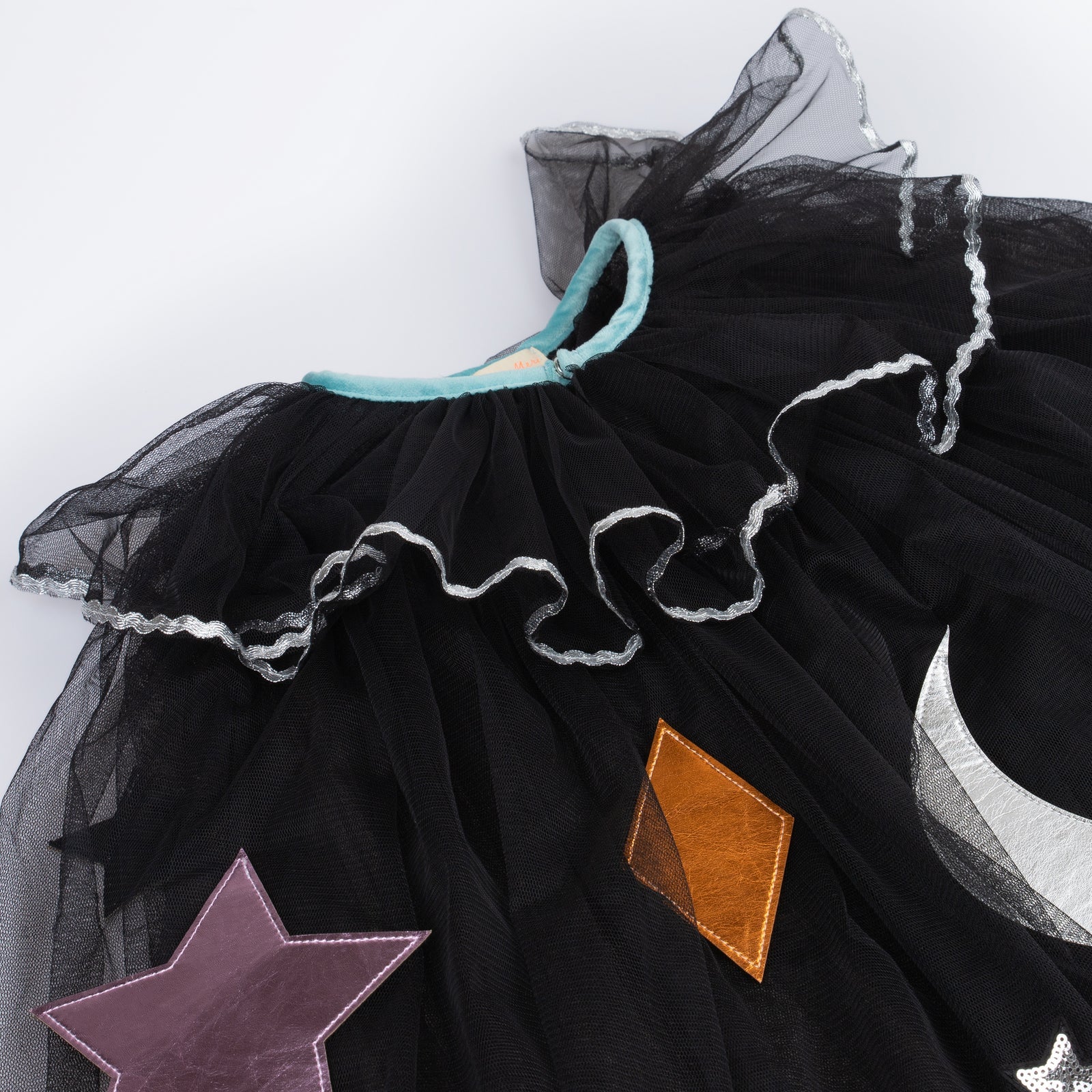 Tulle Appliqué Witch Hat, Cape and Wand