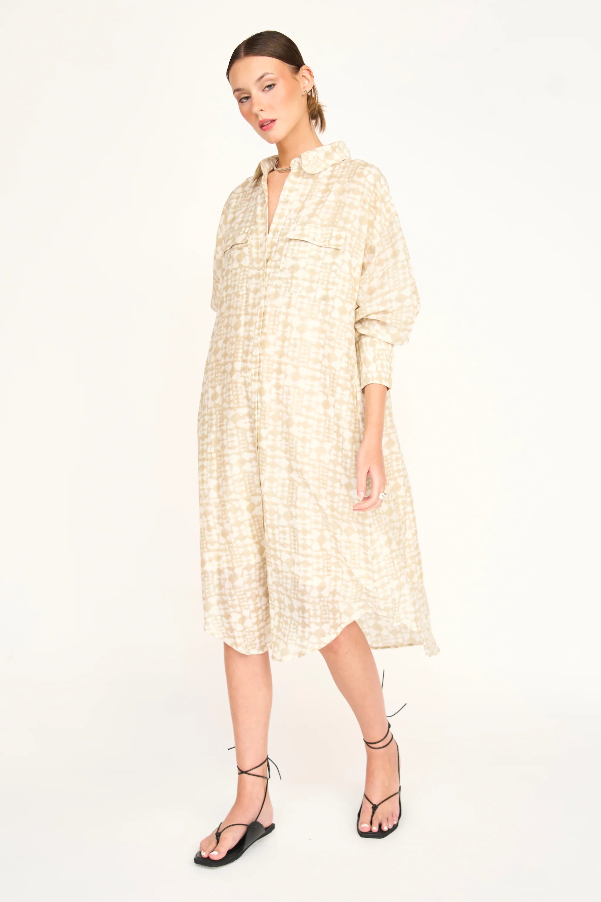 Kyoto House Dress in Sandcastle