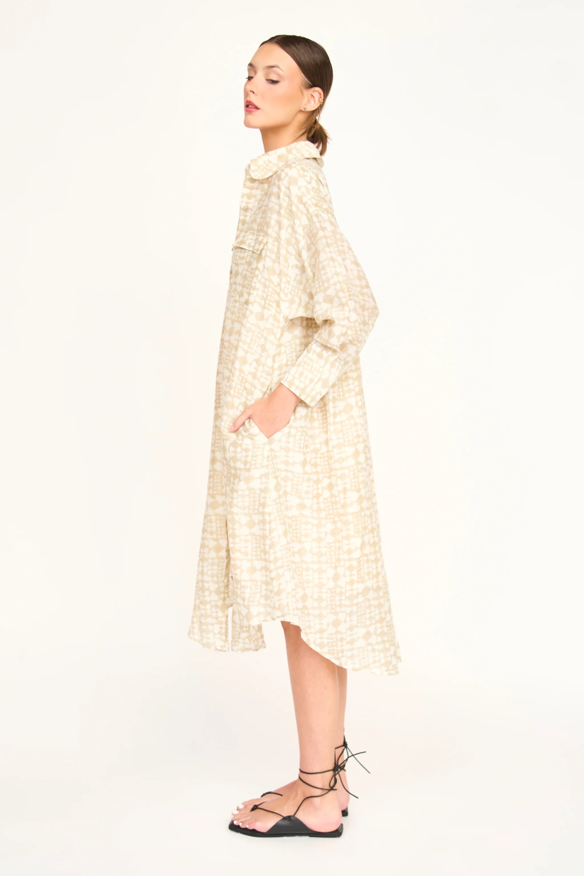 Kyoto House Dress in Sandcastle