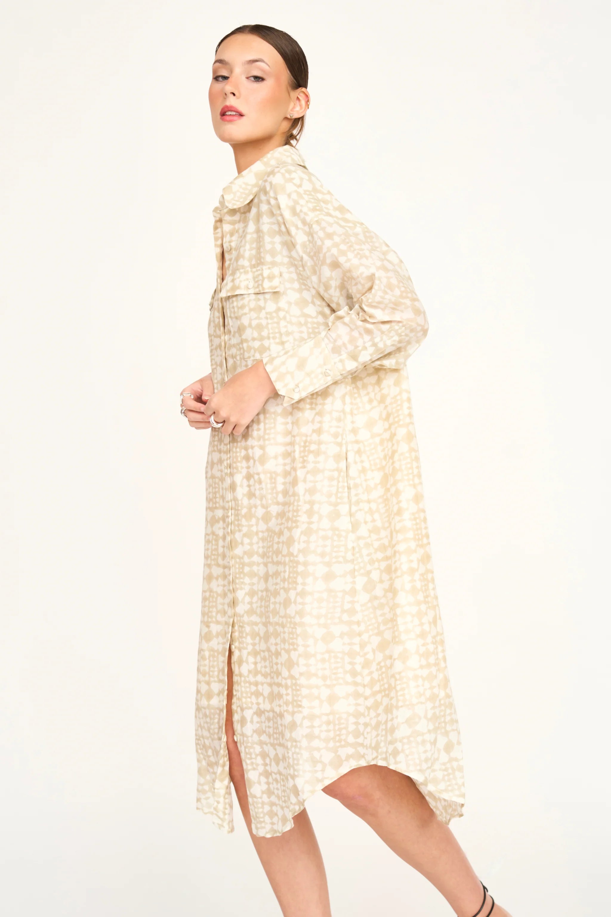 Kyoto House Dress in Sandcastle