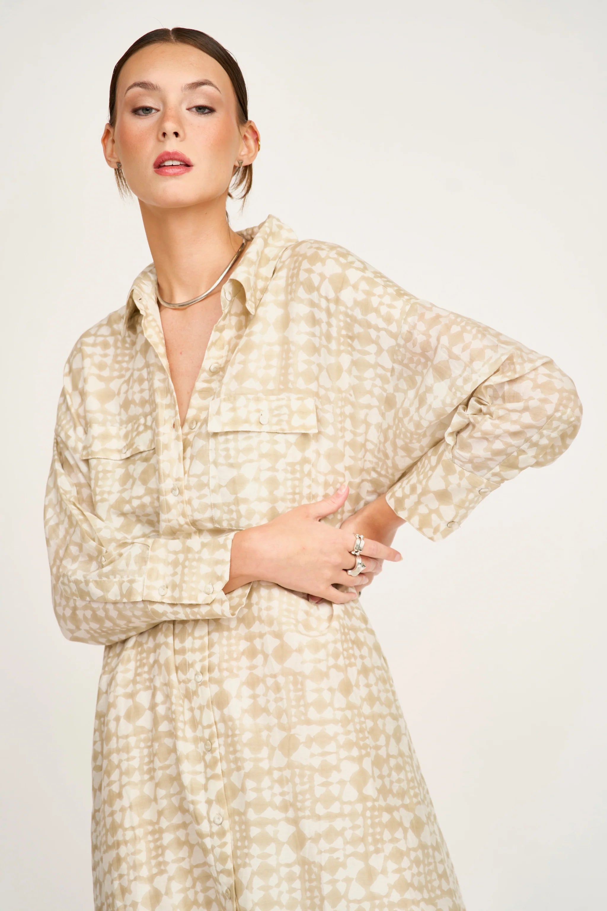 Kyoto House Dress in Sandcastle