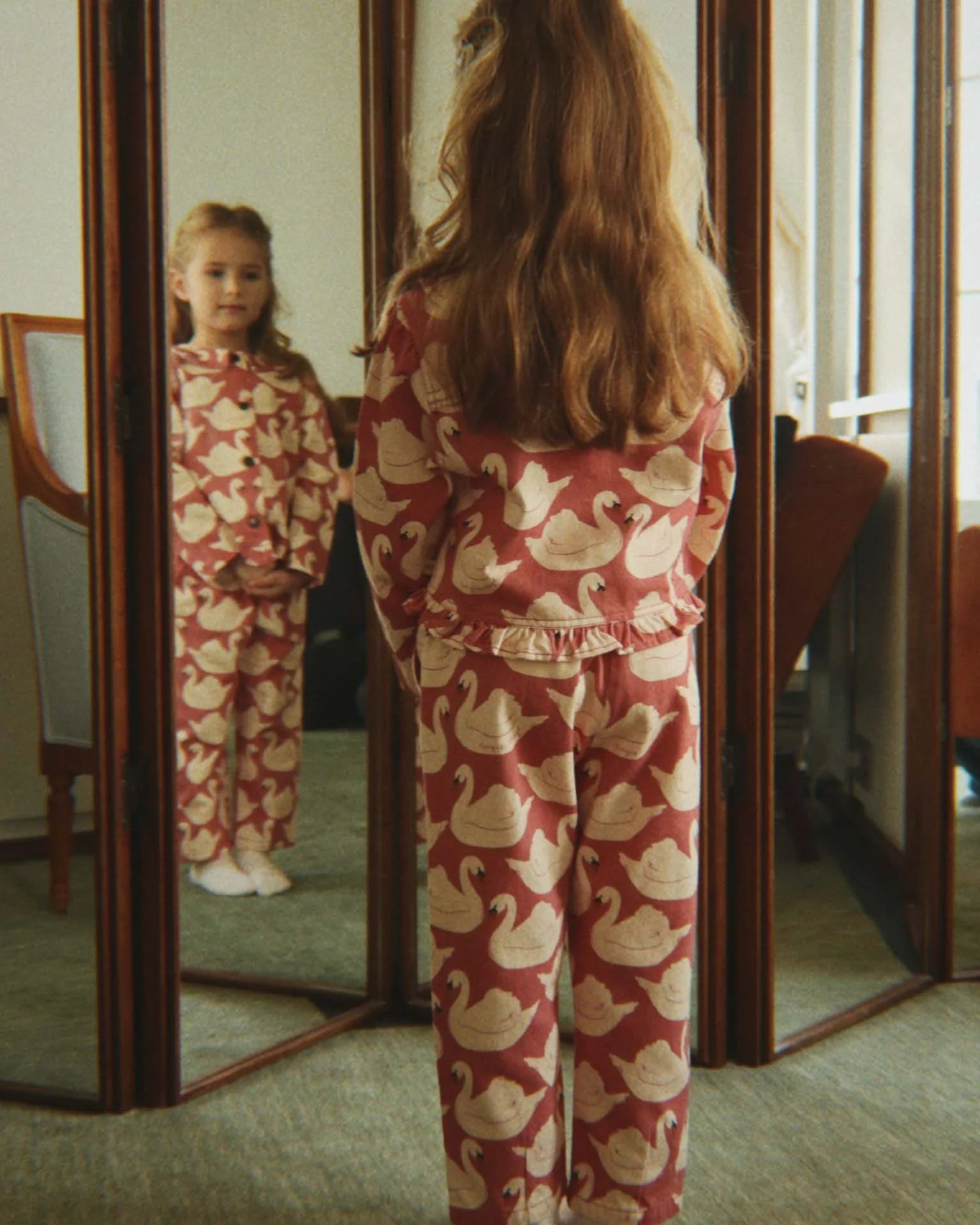 Magot Frill Pants - Swan Rose