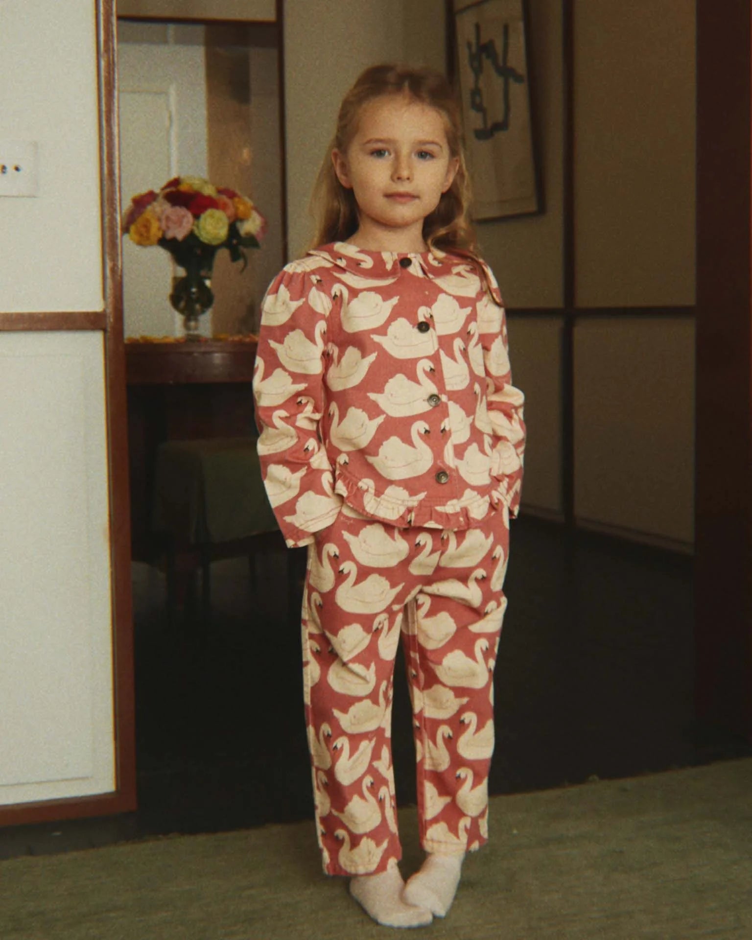 Magot Frill Pants - Swan Rose