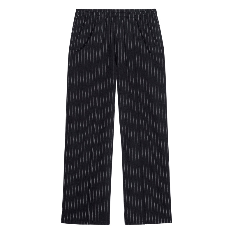 BLACK/CREAM PINSTRIPE